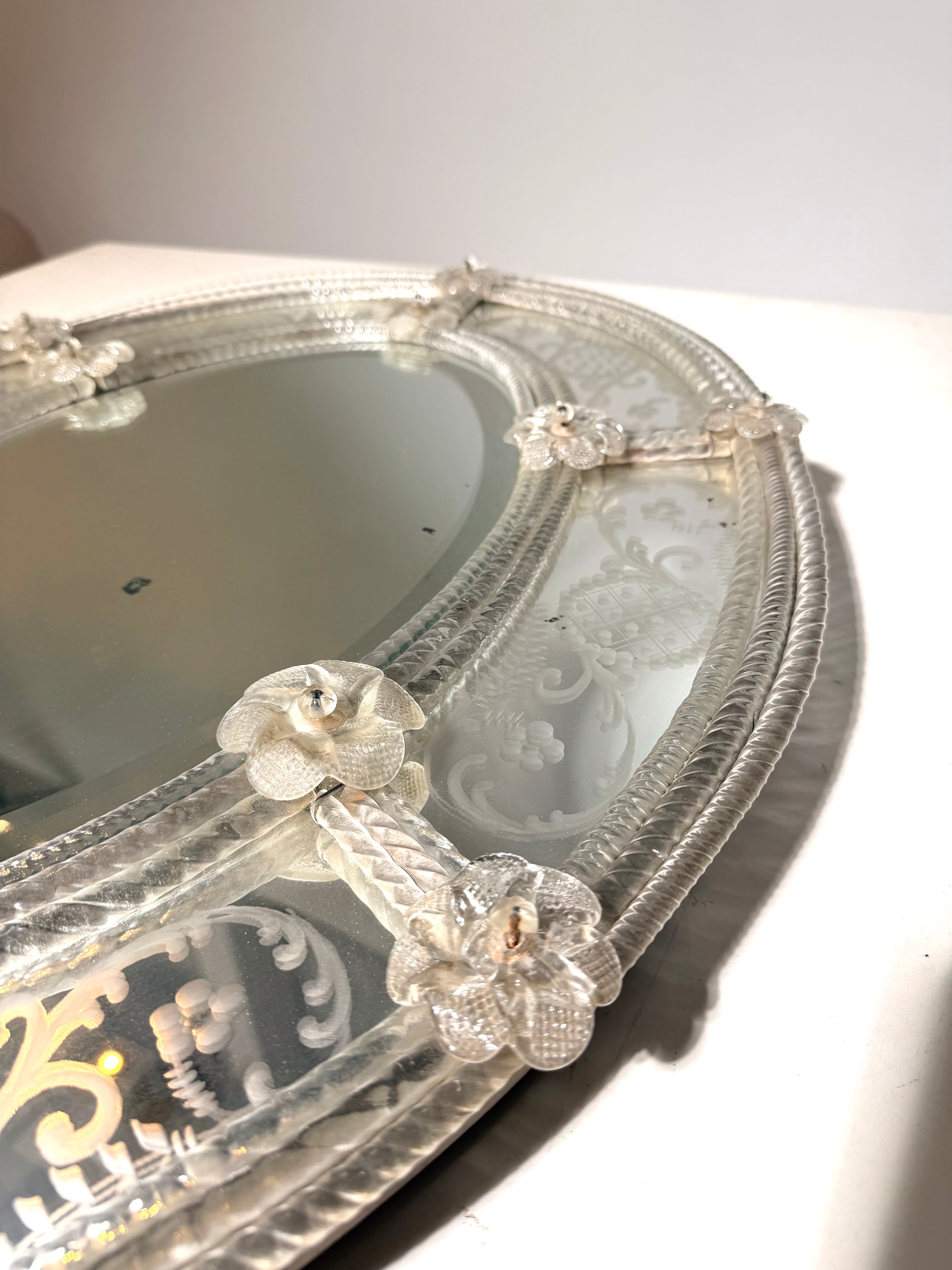 Antique Venetian Glass Mirror