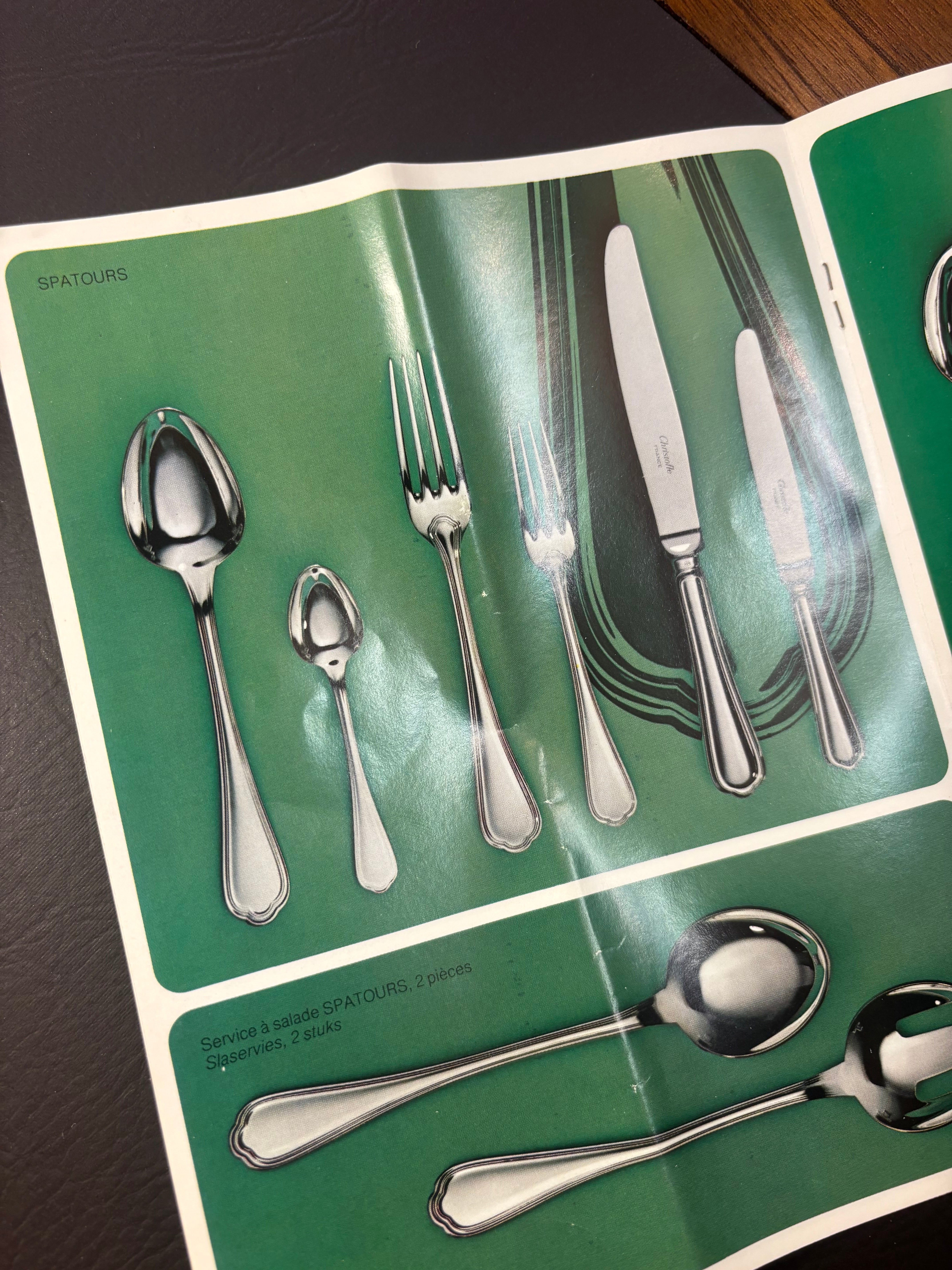 Service de couverts Christofle Spatours – 7 couverts de 12 pièces + 5 pièces de service