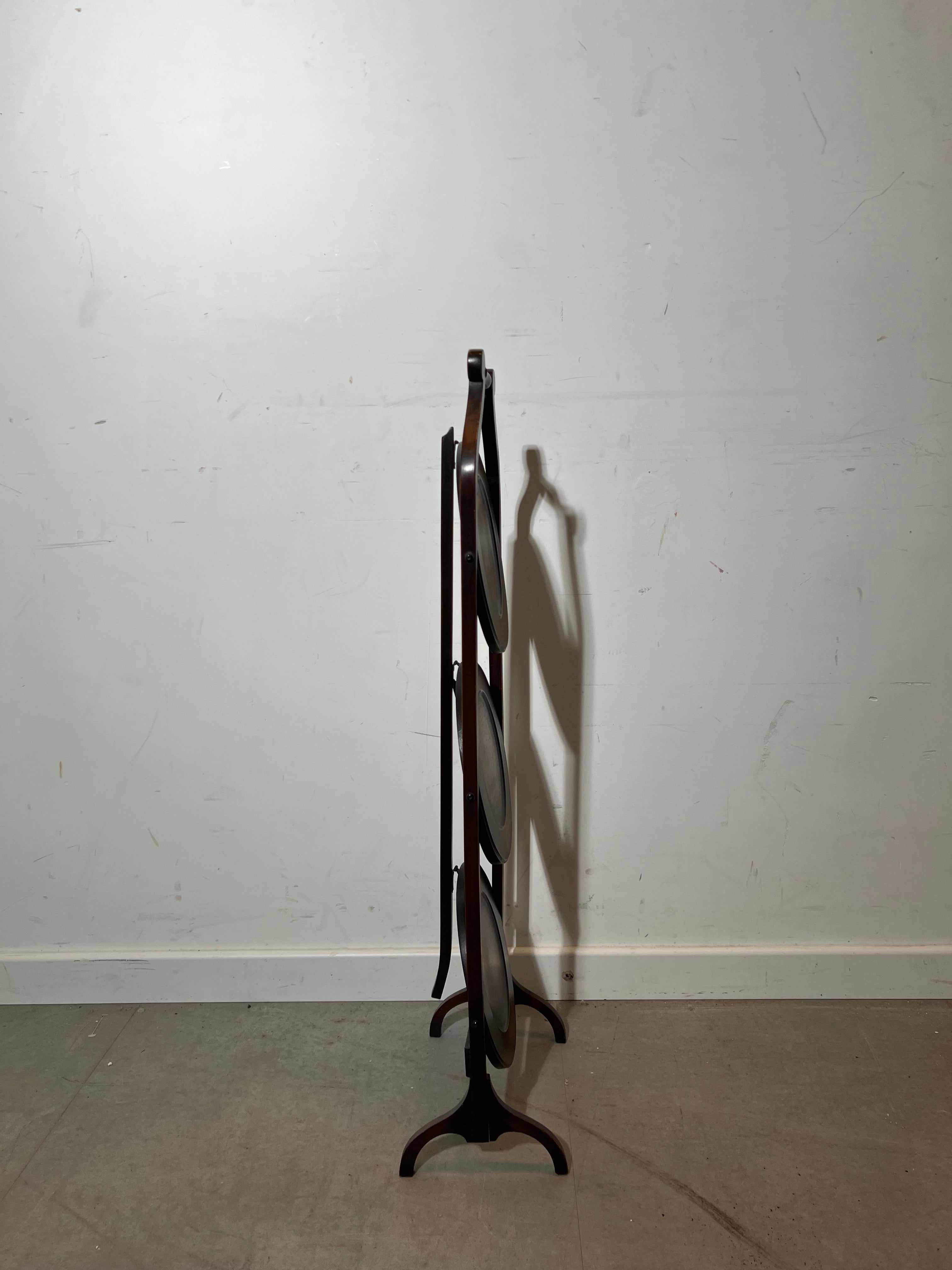 Vintage Folding Three-Tier Tray Stand
