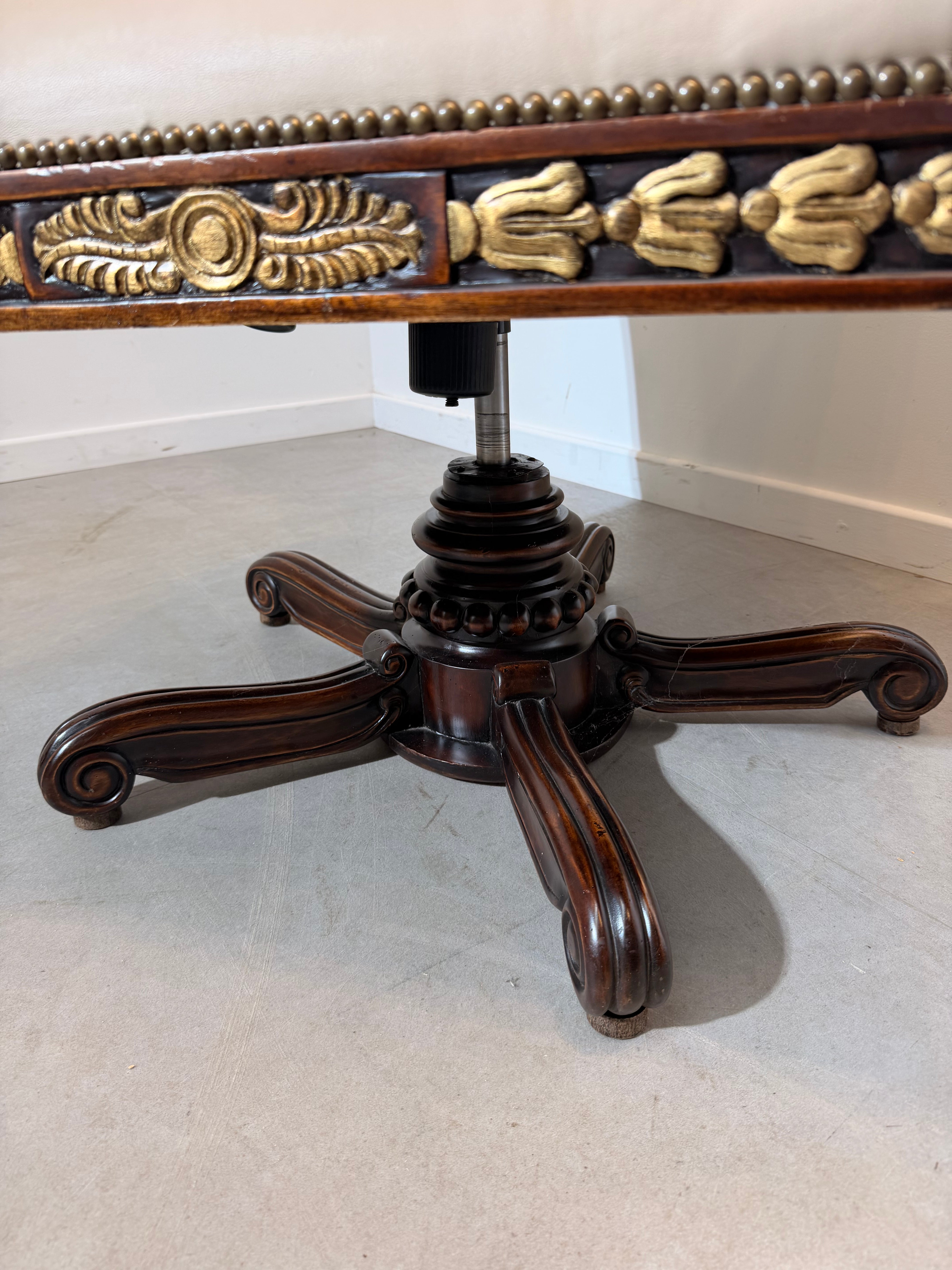 Antique Empire Style Swivel Desk Chair