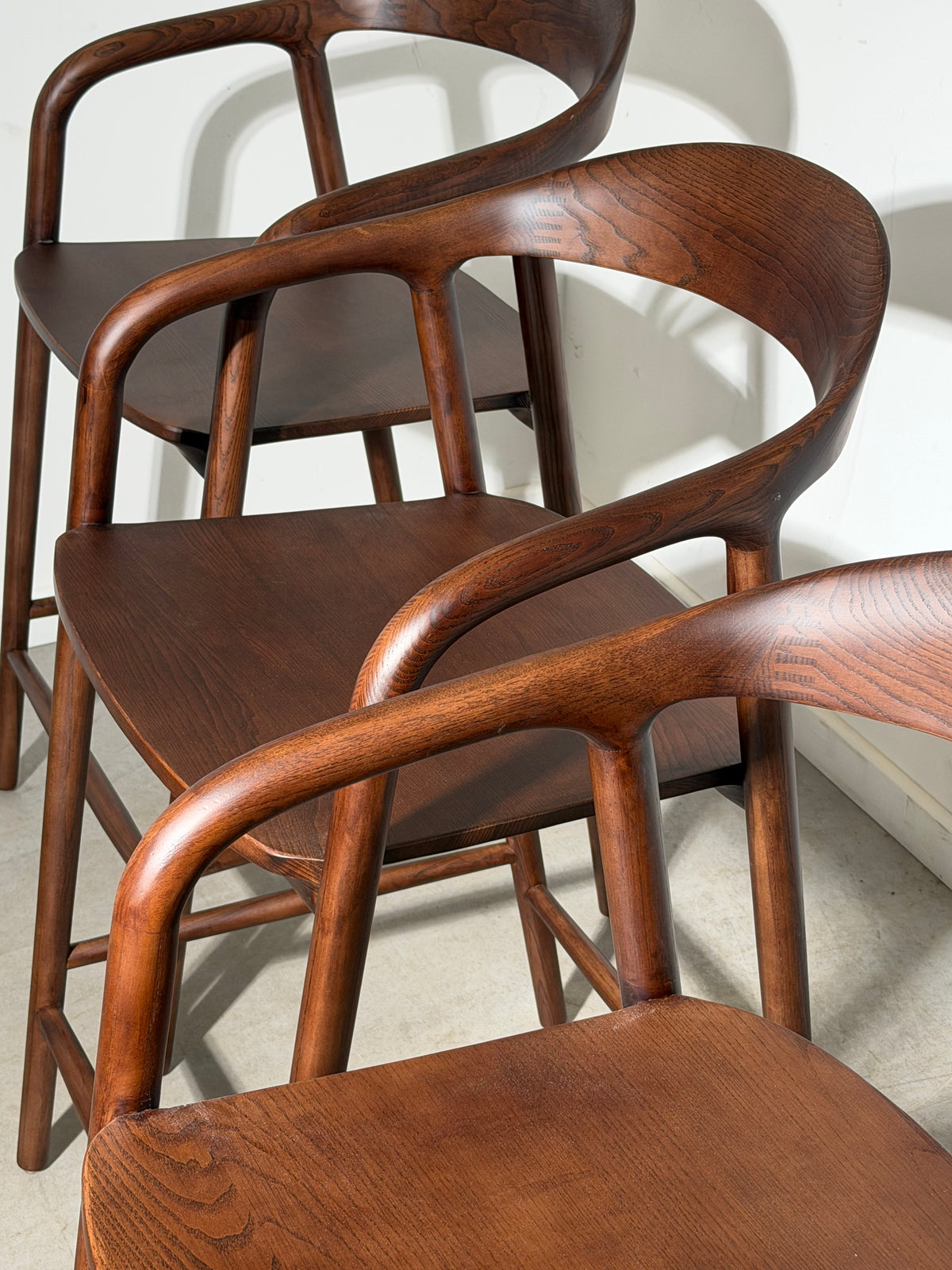 “Kobe” Bar Chair – Walnut Finish