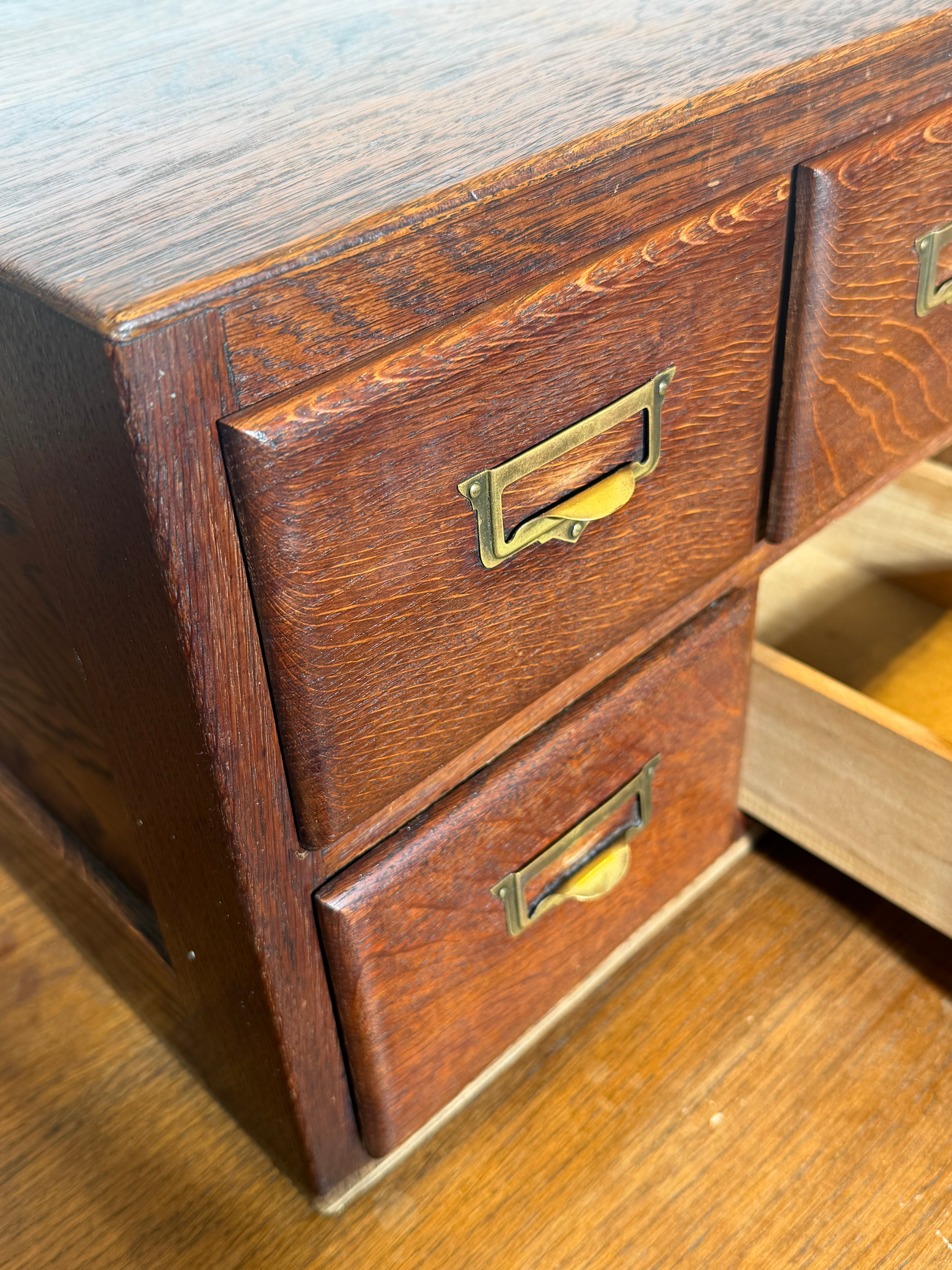 Antique oak filing cabinet