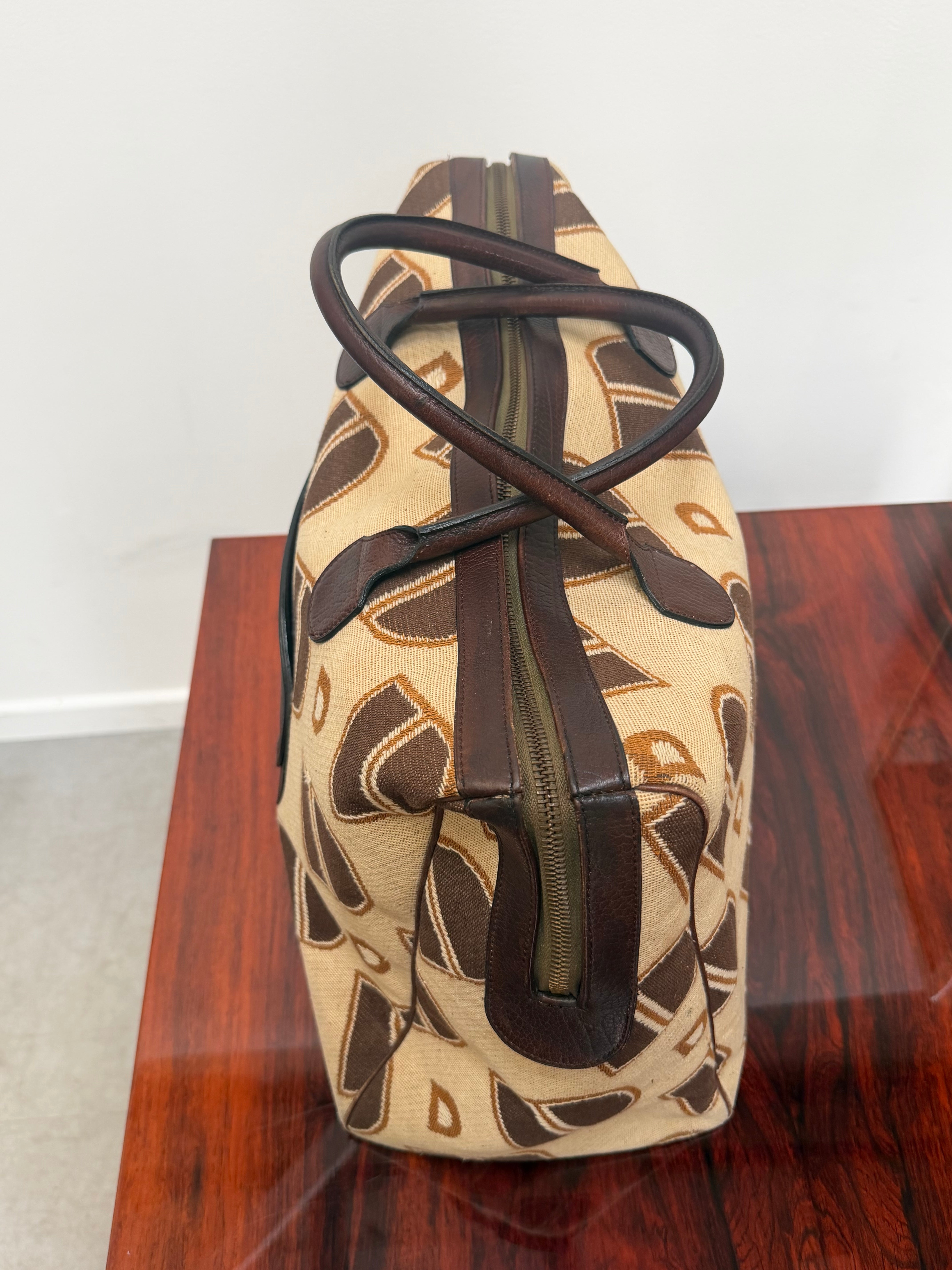 Delvaux 1973 Monogram Canvas Travel Bag – Top Handle
