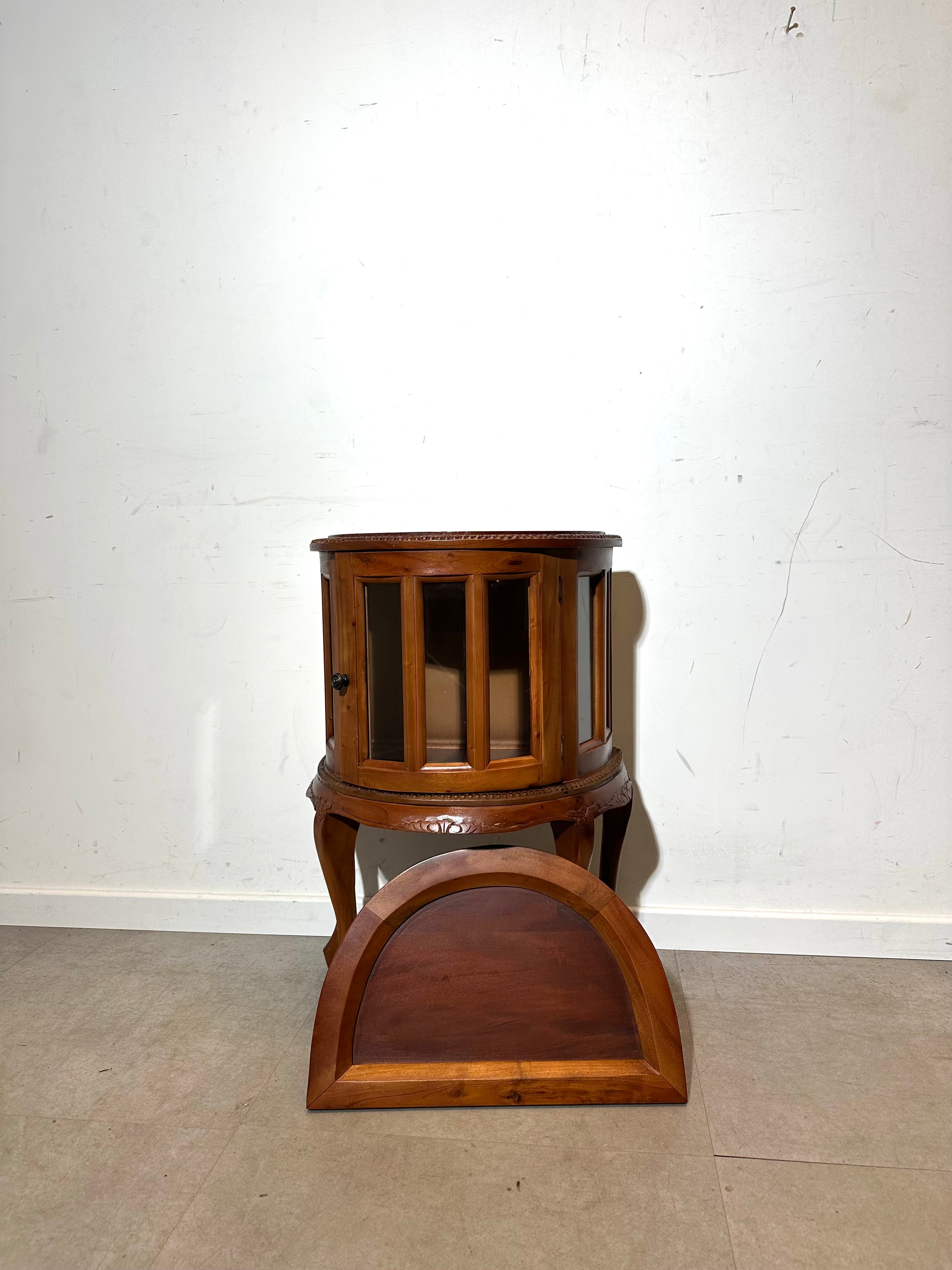 Meuble vintage avec plateau amovible en demi-lune