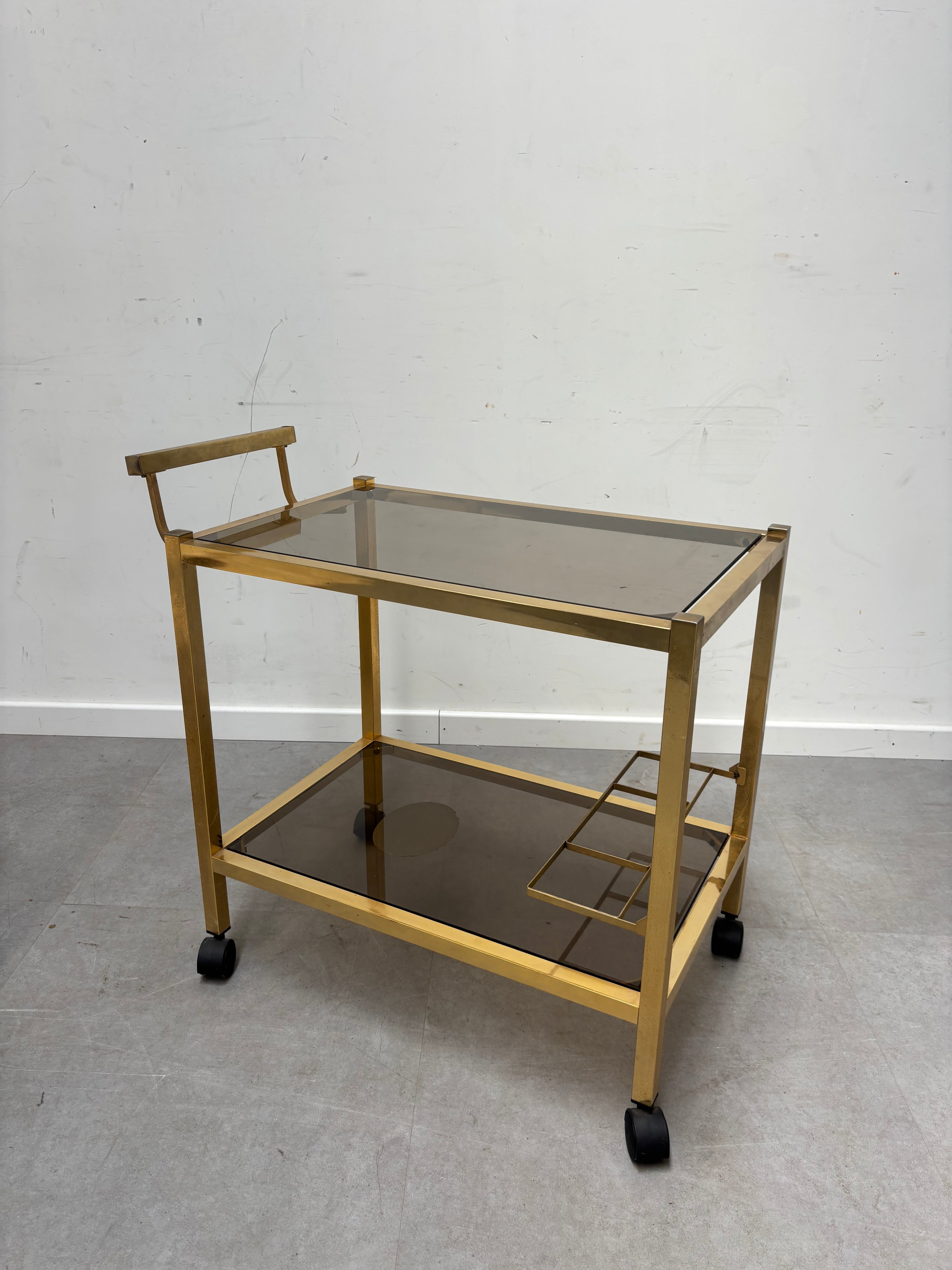 Regency Brass Bar Cart