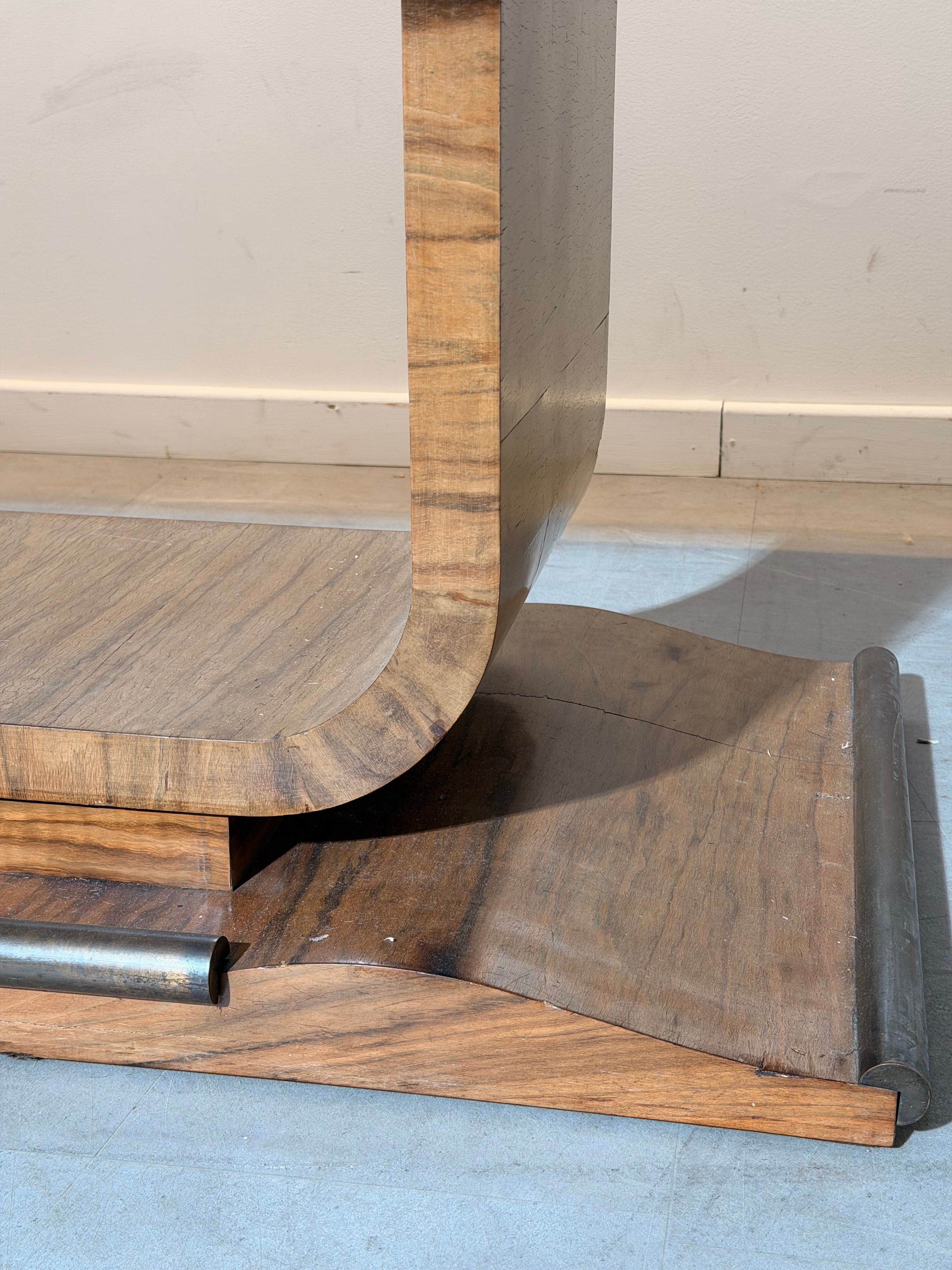 Art Deco Table With Glass Top