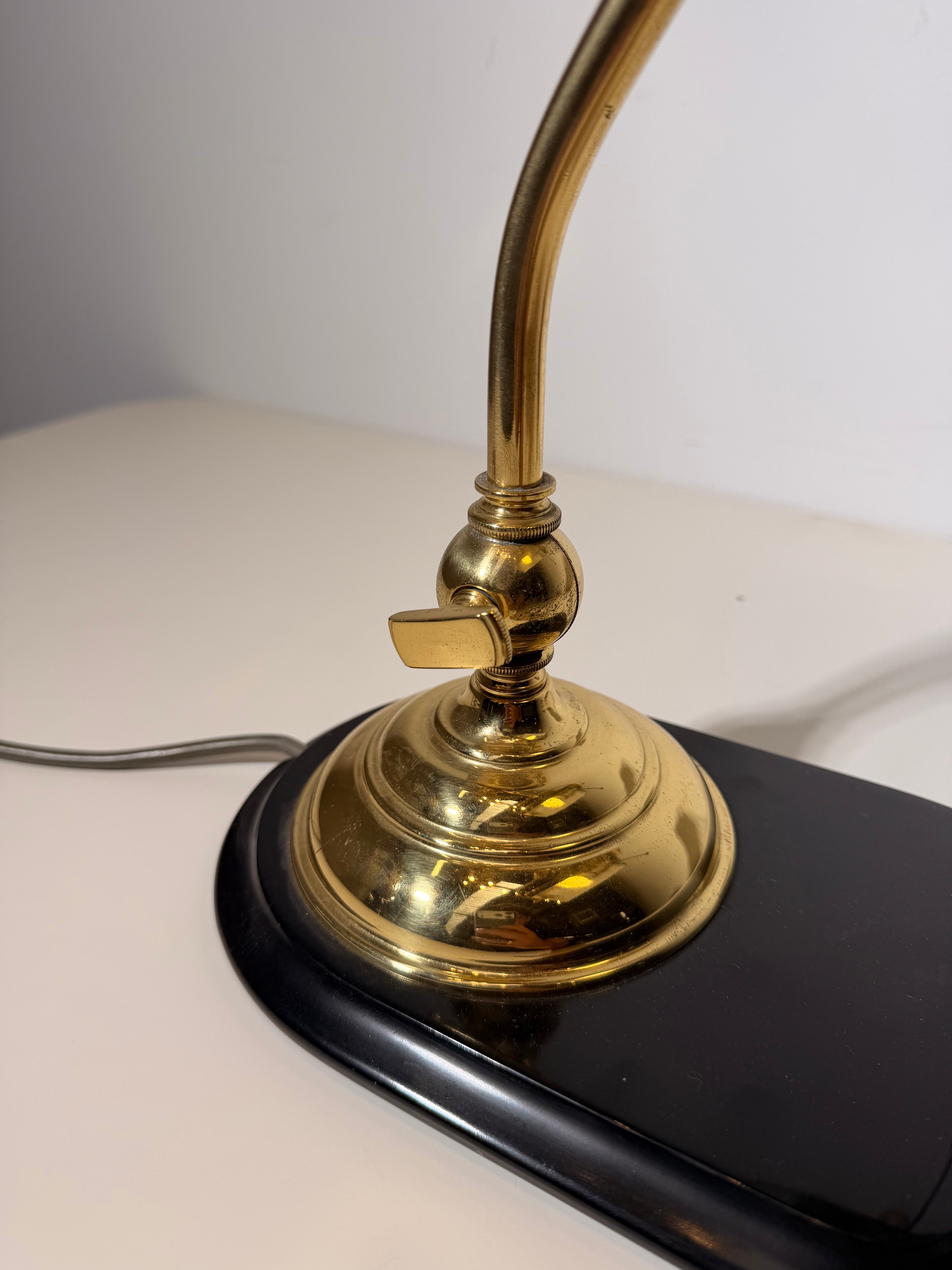 Vintage Brass Banker’s Desk Lamp