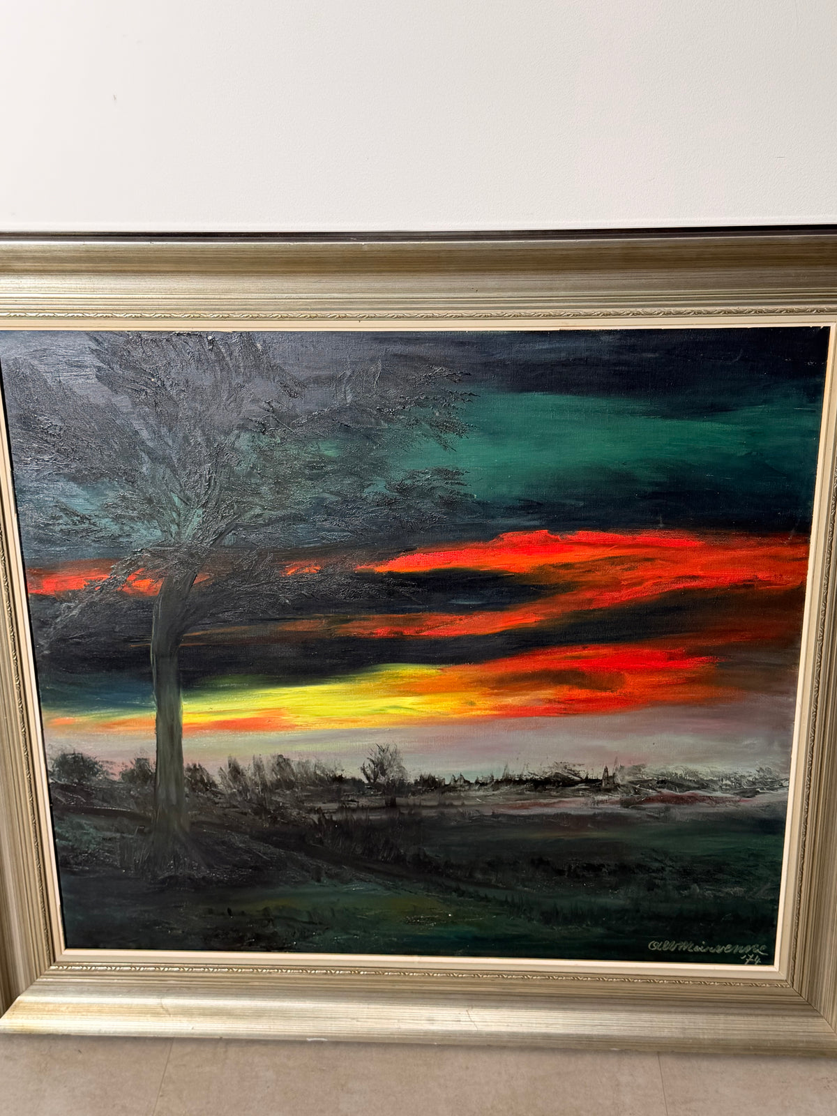 Alfons Meirvenne Original Landscape Painting – 1974