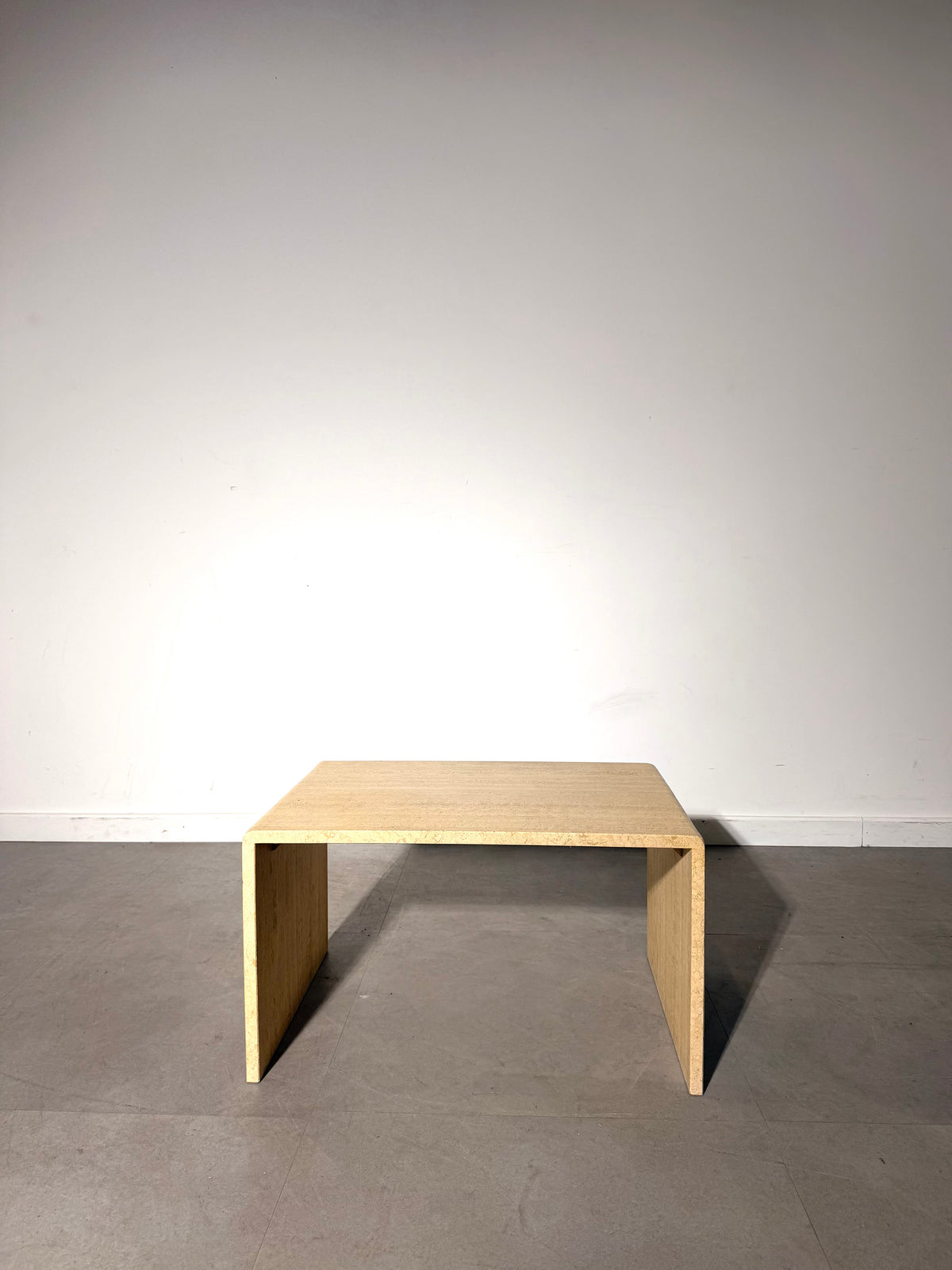 Vintage Travertine Side Table – Minimalist Design