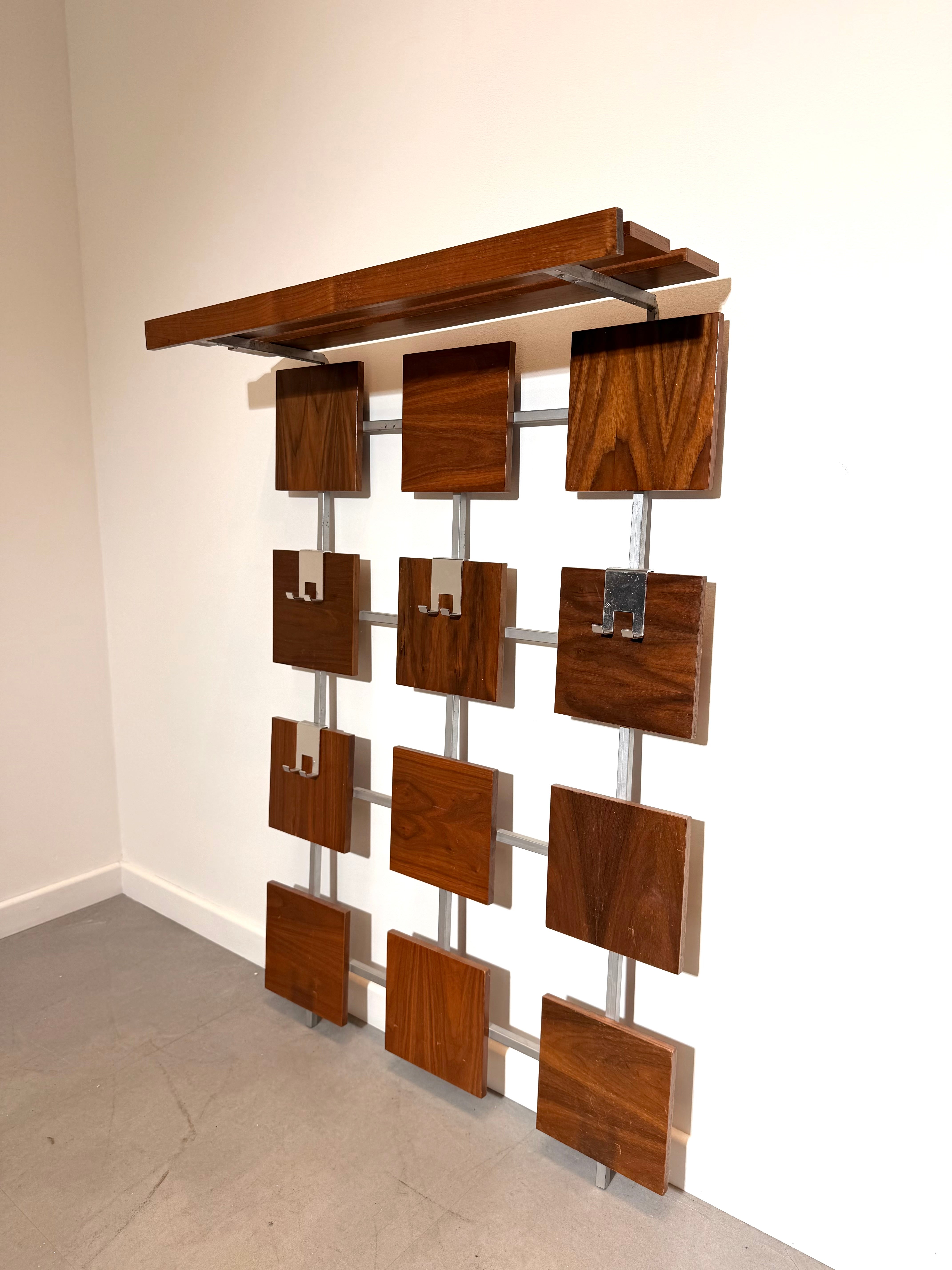Vintage Mid-Century Wall Coat Rack