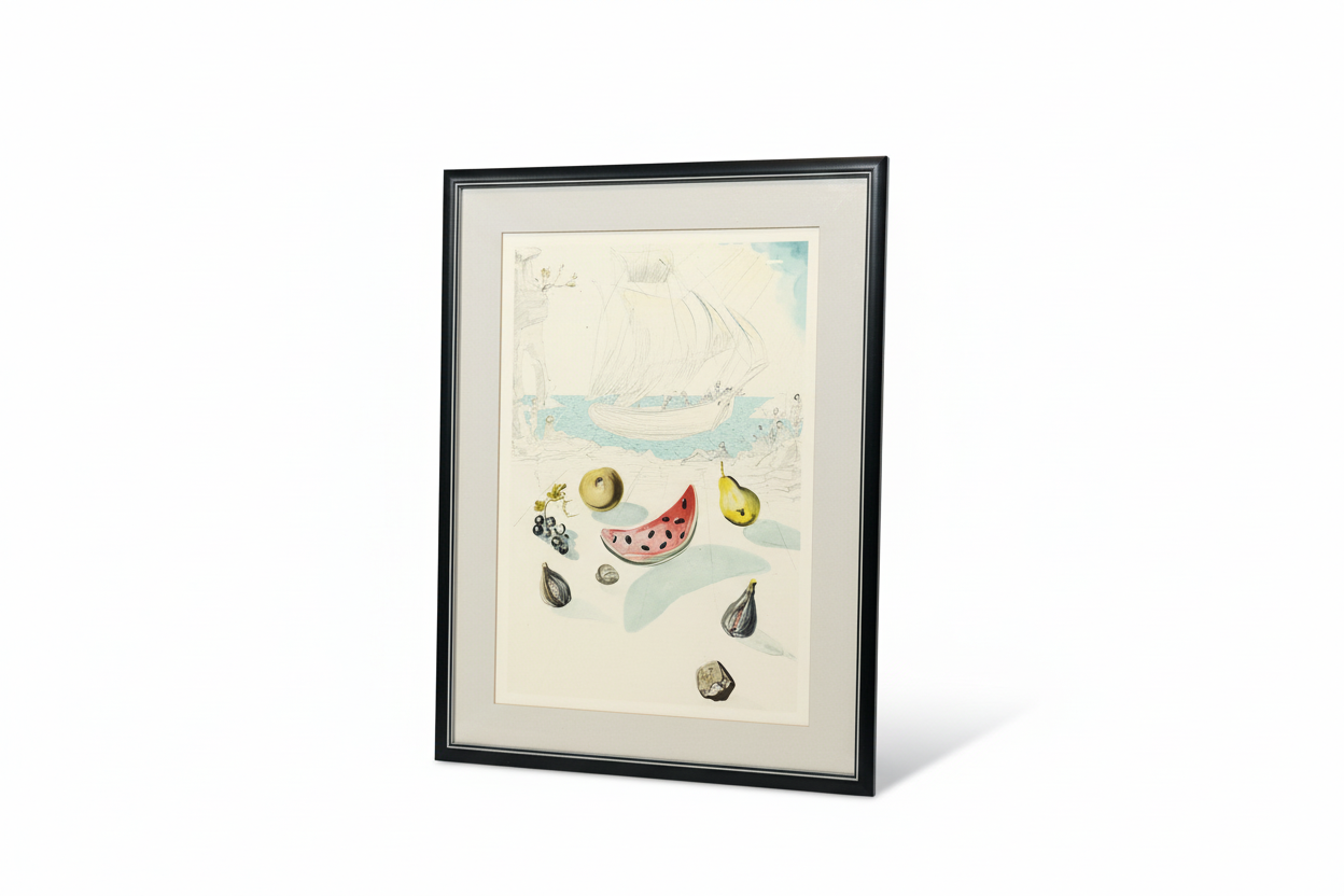 Salvador Dalí “Ship & Fruits” lithograph