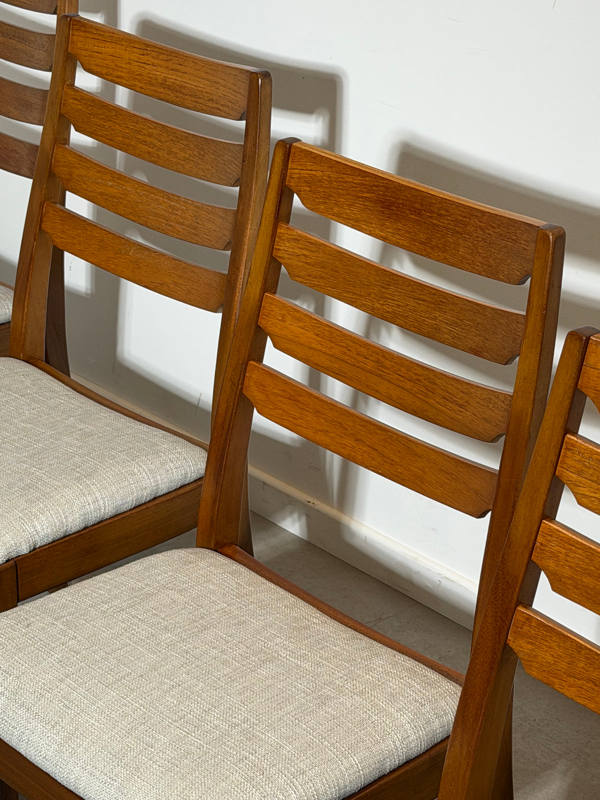 Set of Four Nathan Teak Dining Chairs – Mid-Century Modern