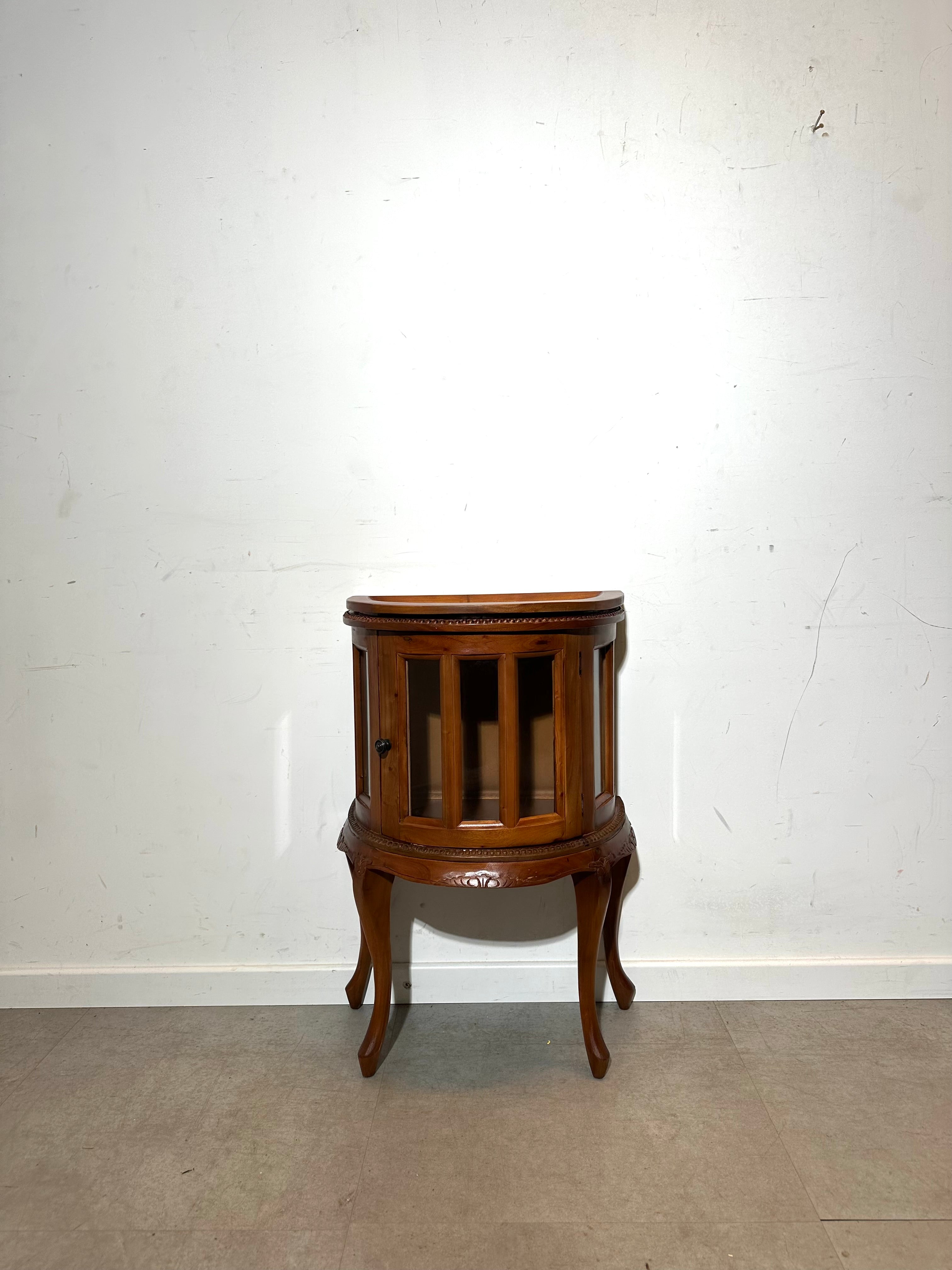 Vintage Cabinet with Removable Half-Moon Tray