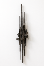 Brutalist Wrought Iron Wall Sculpture