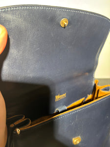 Delvaux Vintage Navy Blue Handbag