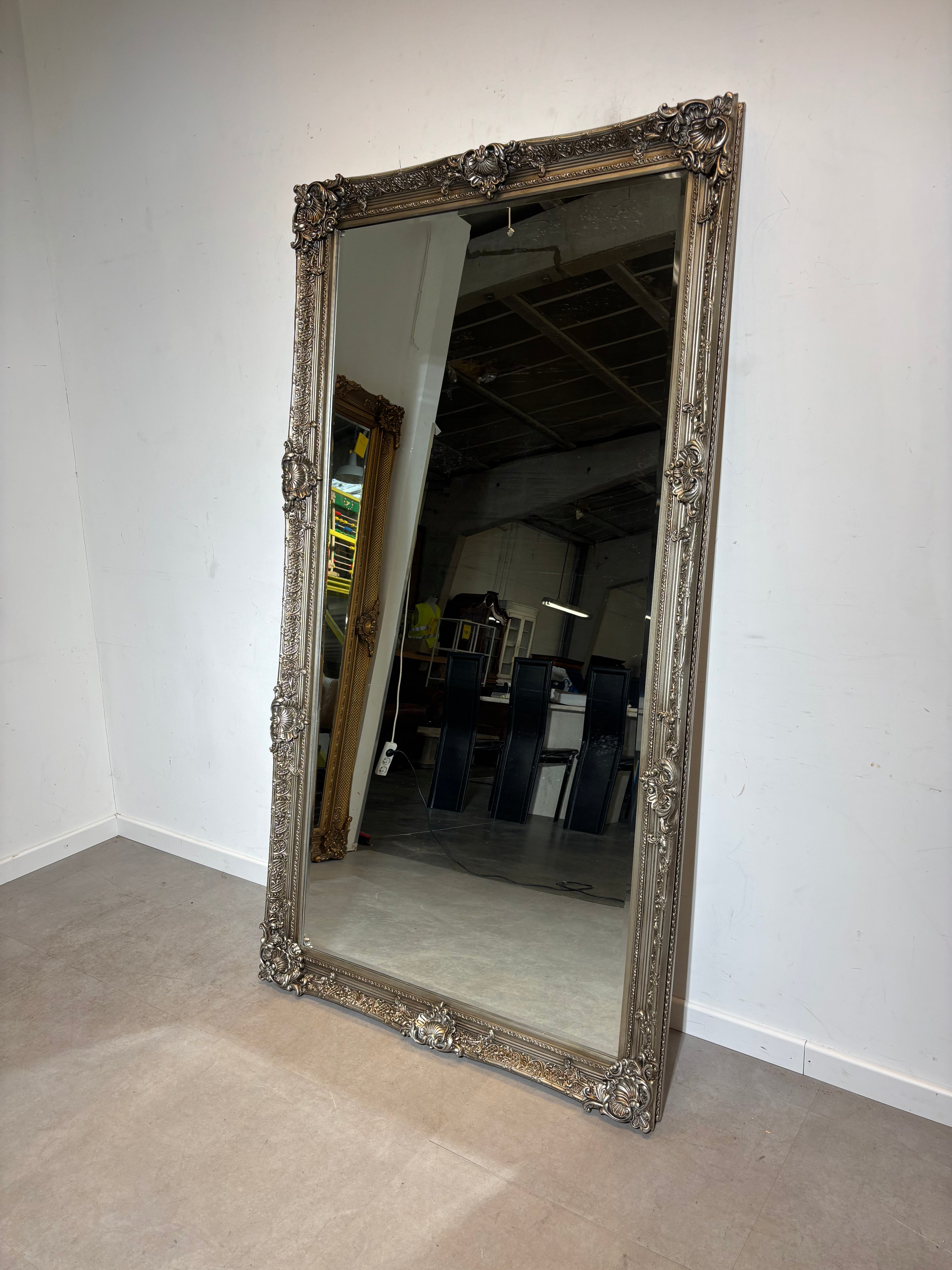 Zilveren spiegel 198 x 109 cm