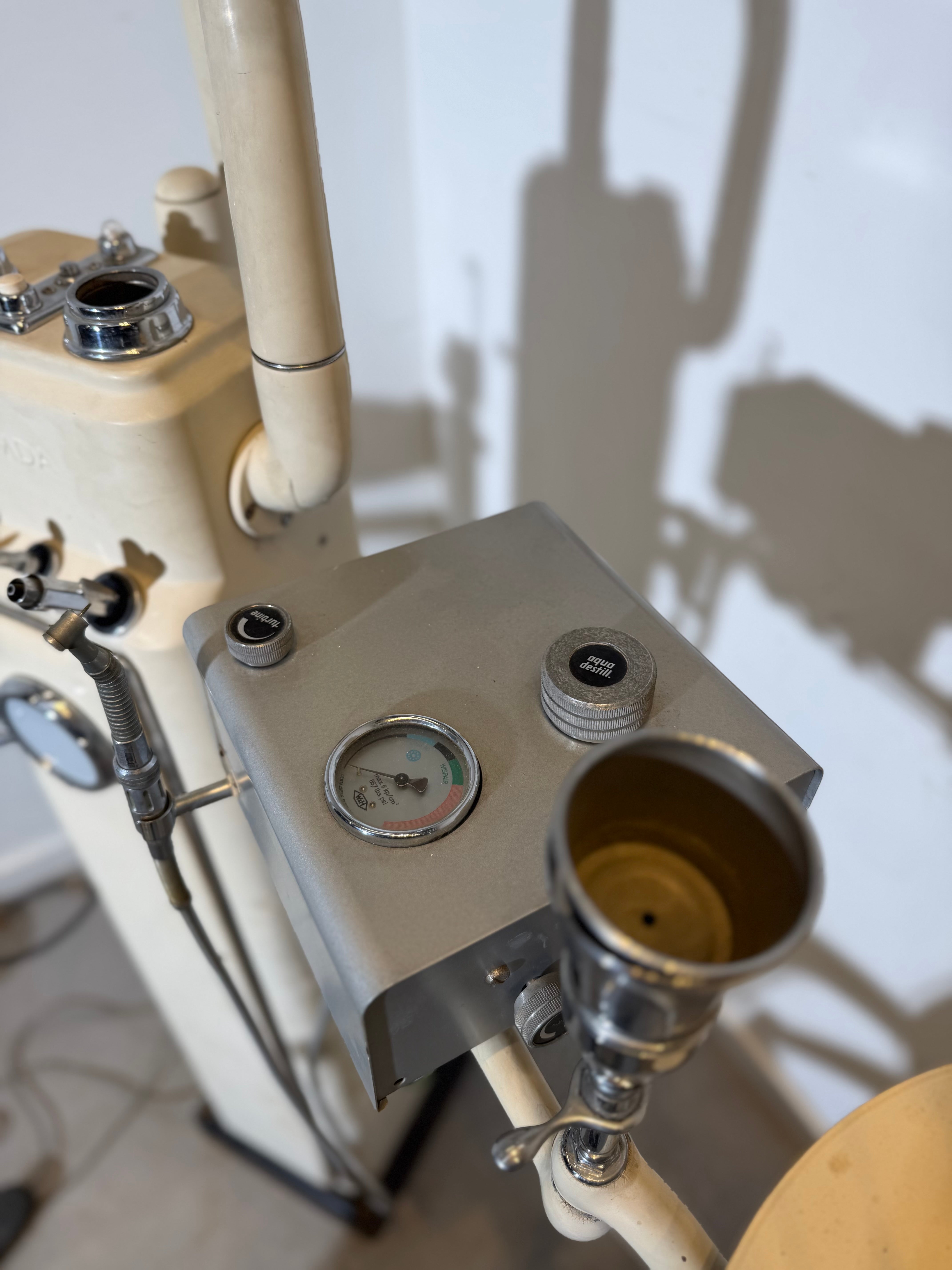 Antique 1930’s Dental Chair by EMDA with Full Instrument Set