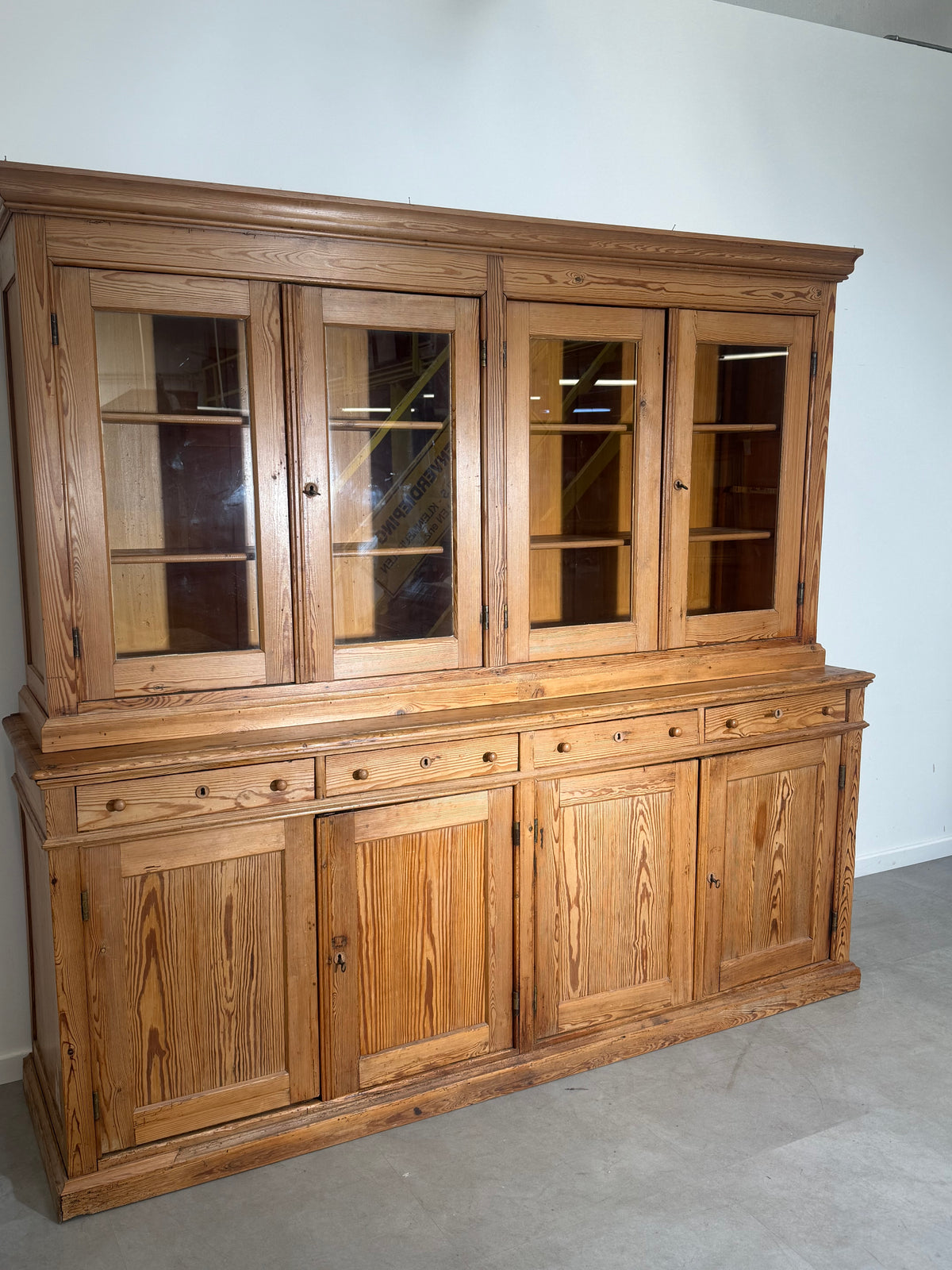 Antique Pine Display Cabinet / Apothecary Cupboard