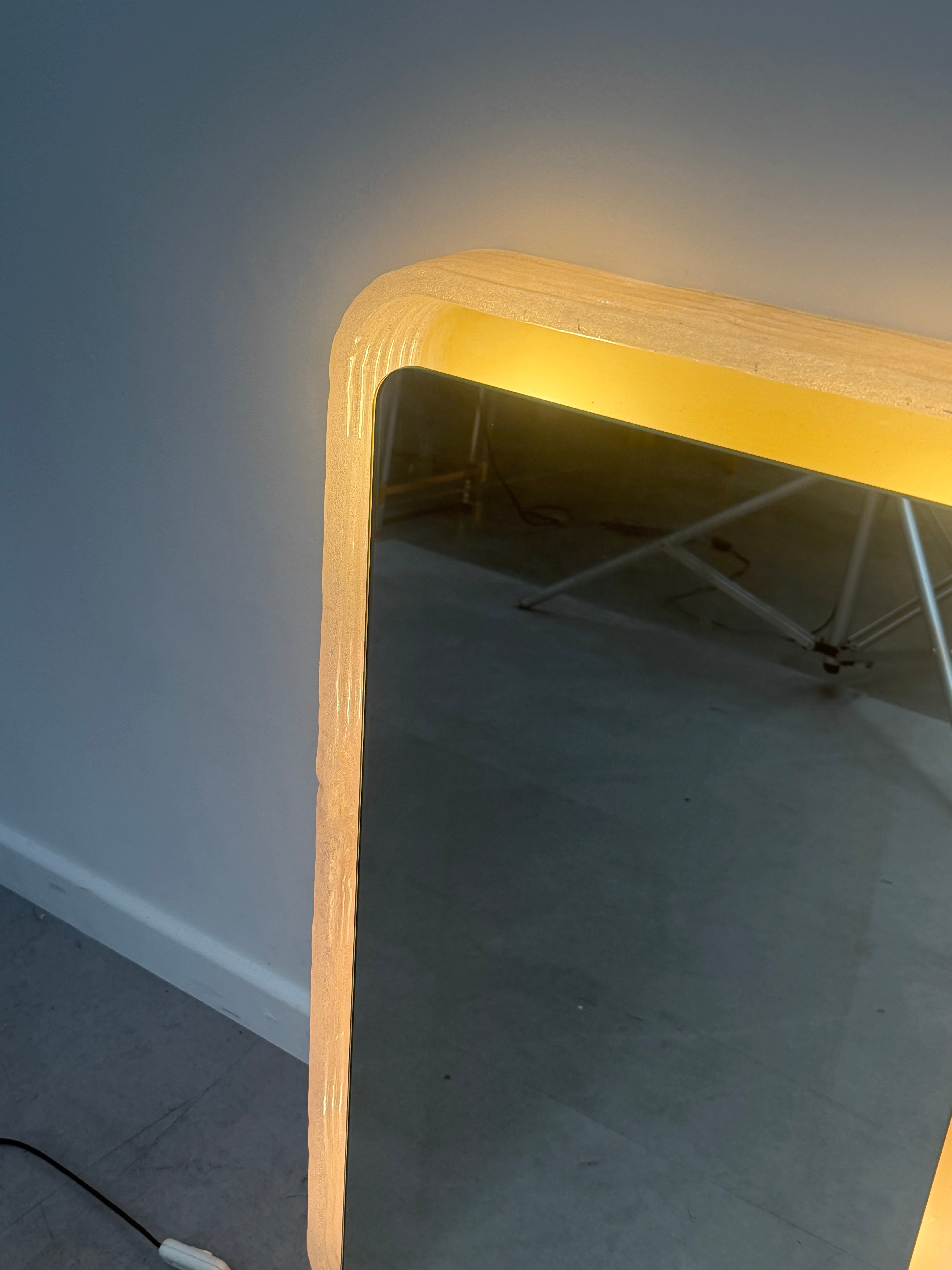 Vintage Illuminated Frosted Mirror