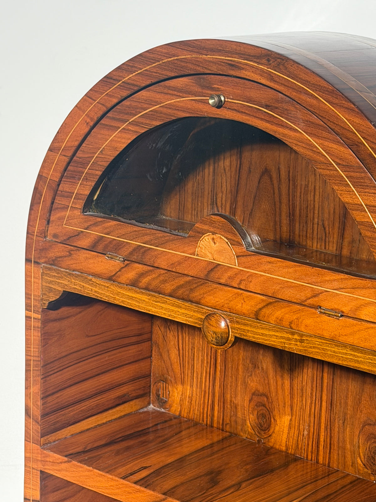 Antique English Marquetry Writing Desk / Secretary