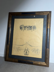 René Knapen – Surrealist Graphite Drawing with Gallery Certificate