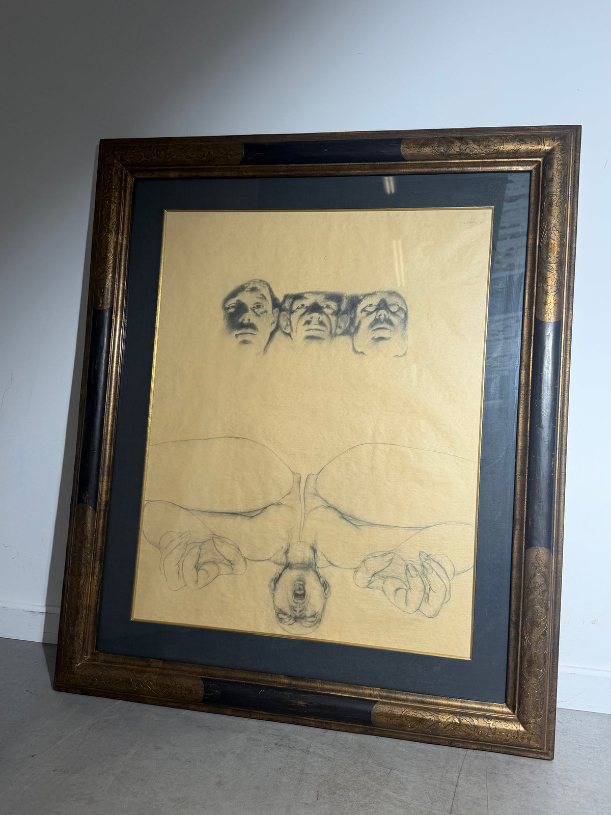René Knapen – Surrealist Graphite Drawing with Gallery Certificate