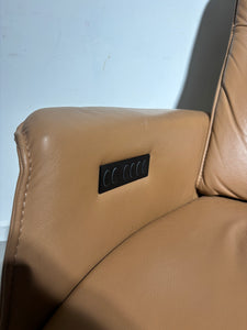 Relaxchair cognac brown leather