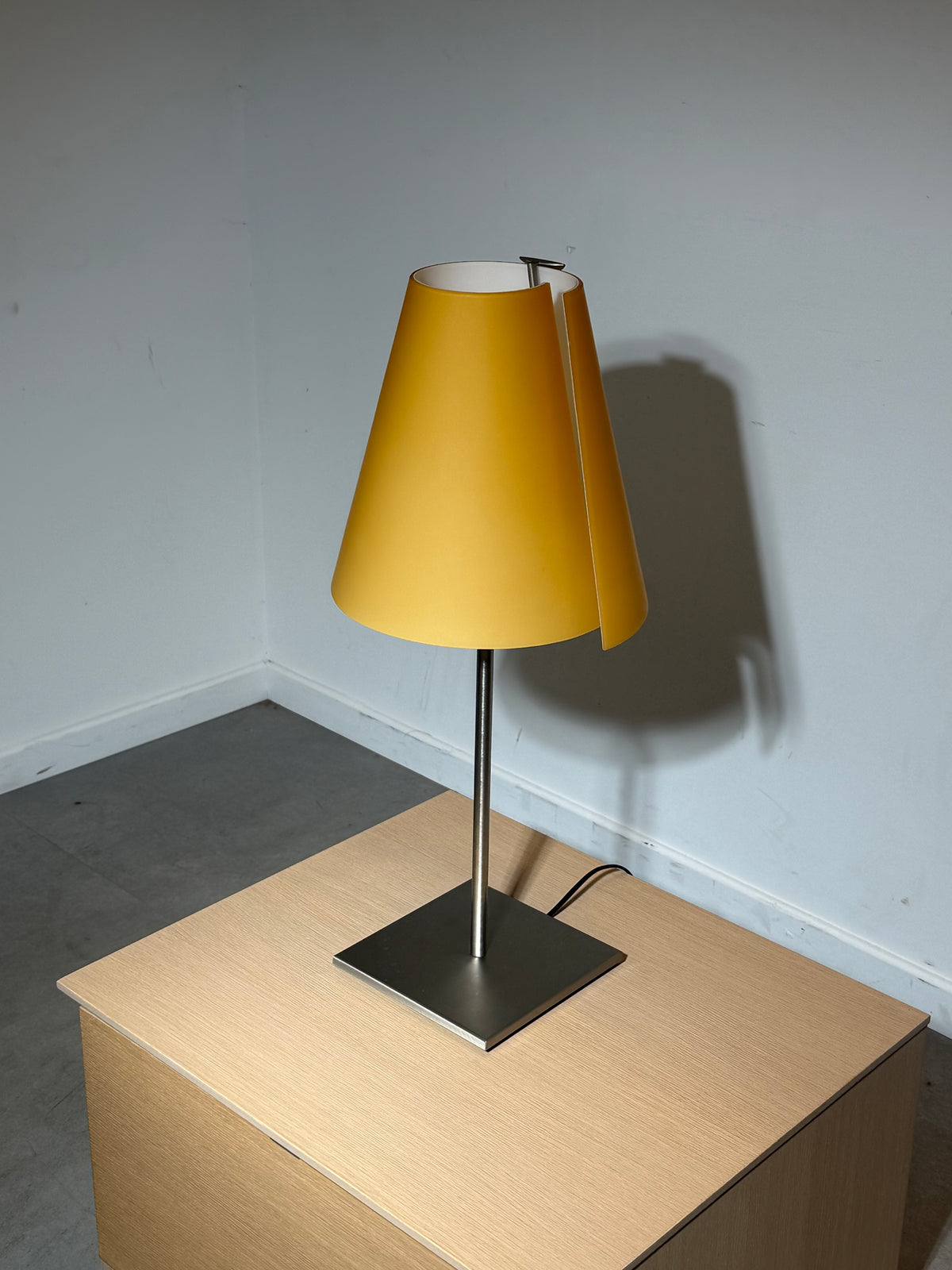 Leucos Table Lamp with Amber Glass Shade