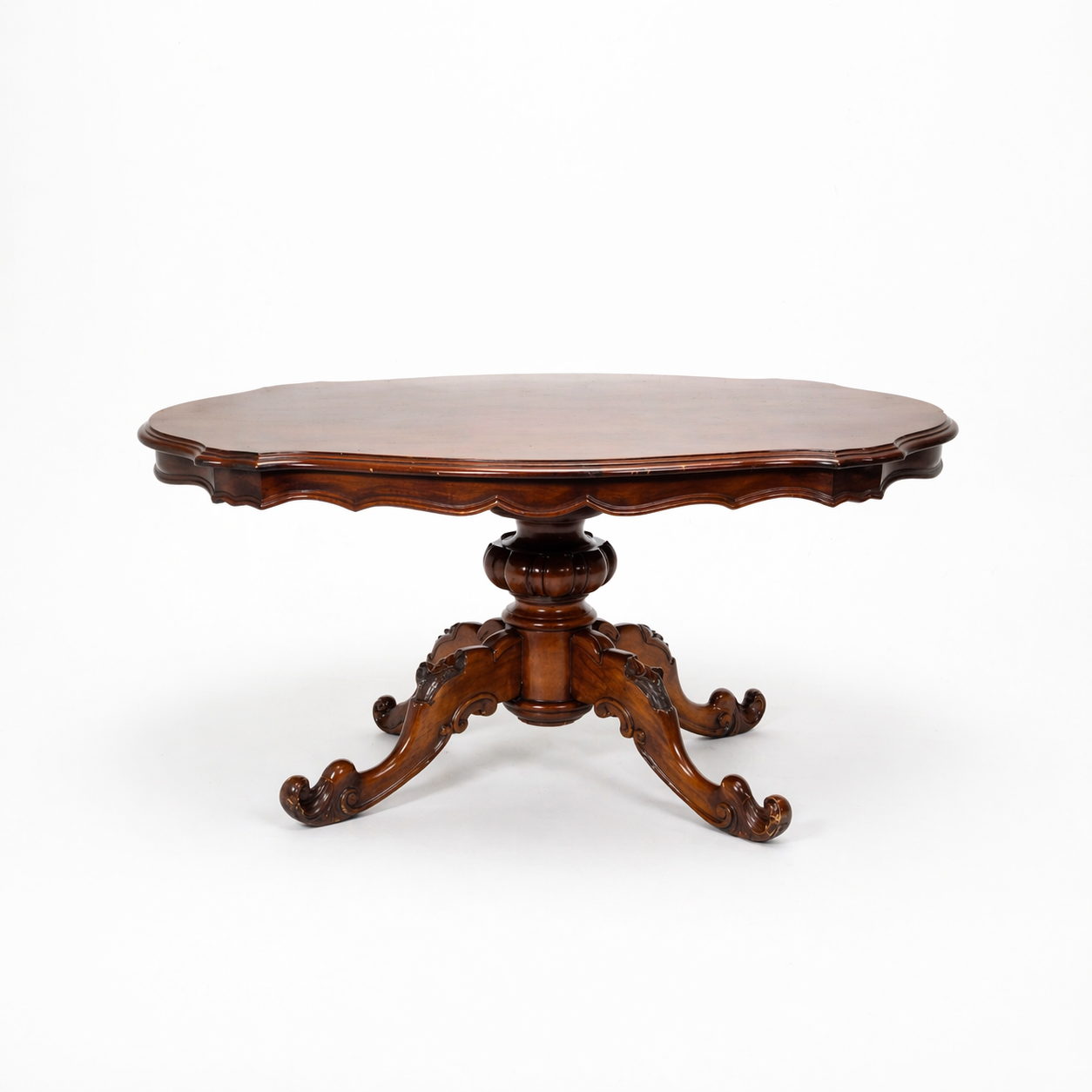 Antique Oval Wooden Coffee Table