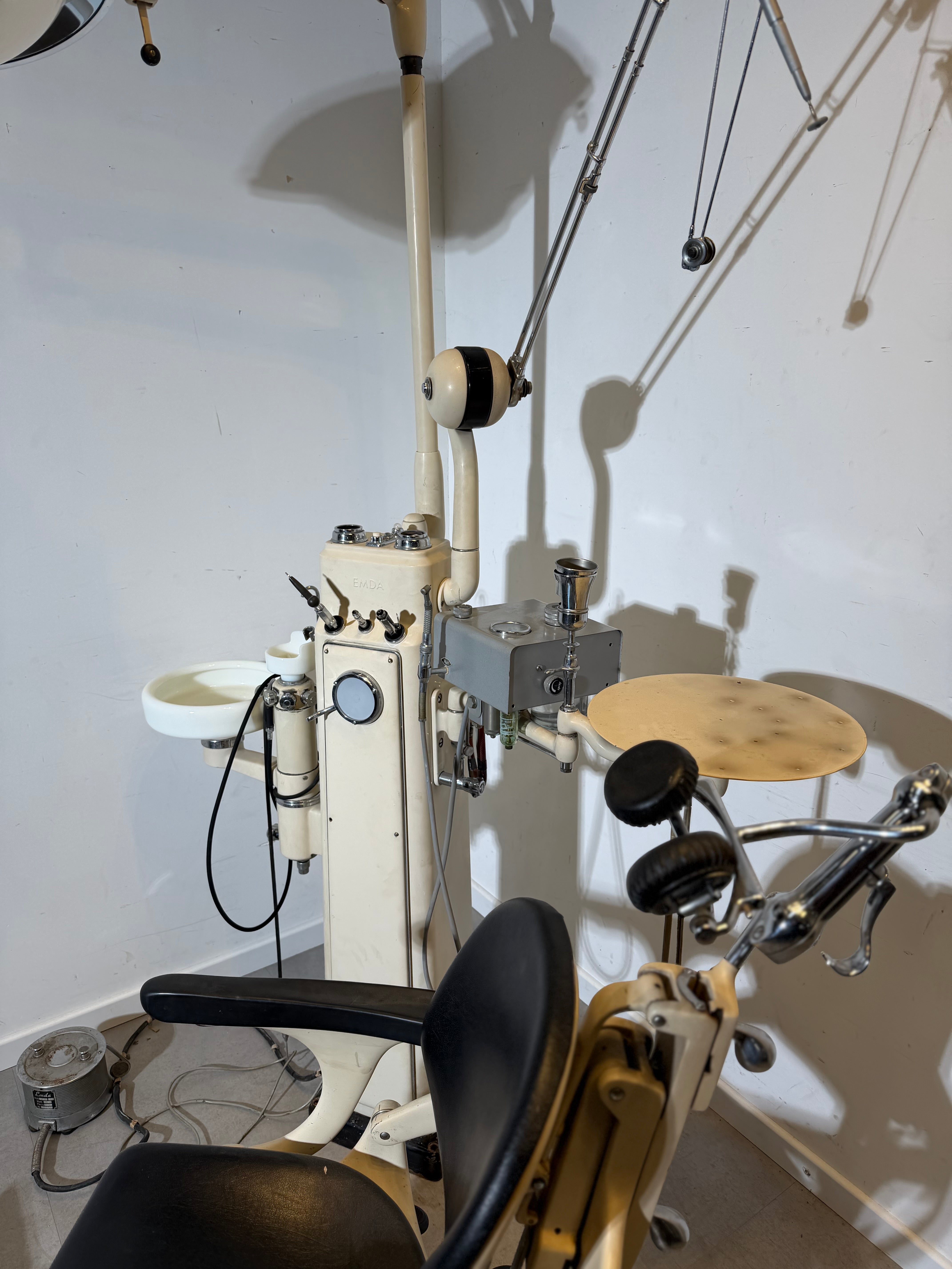 Antique 1930’s Dental Chair by EMDA with Full Instrument Set