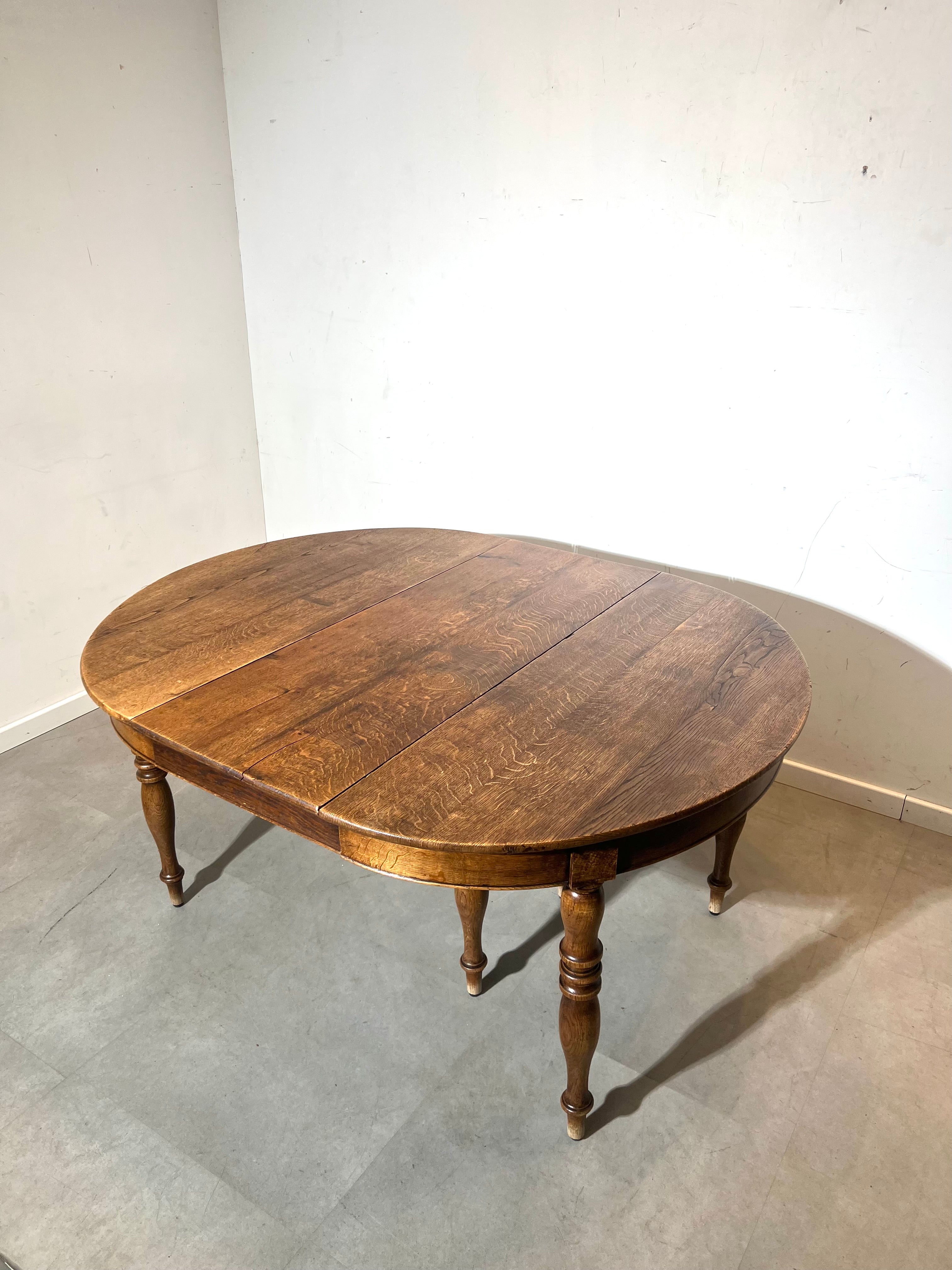 Antique Solid Oak Extending Dining Table – 375 cm