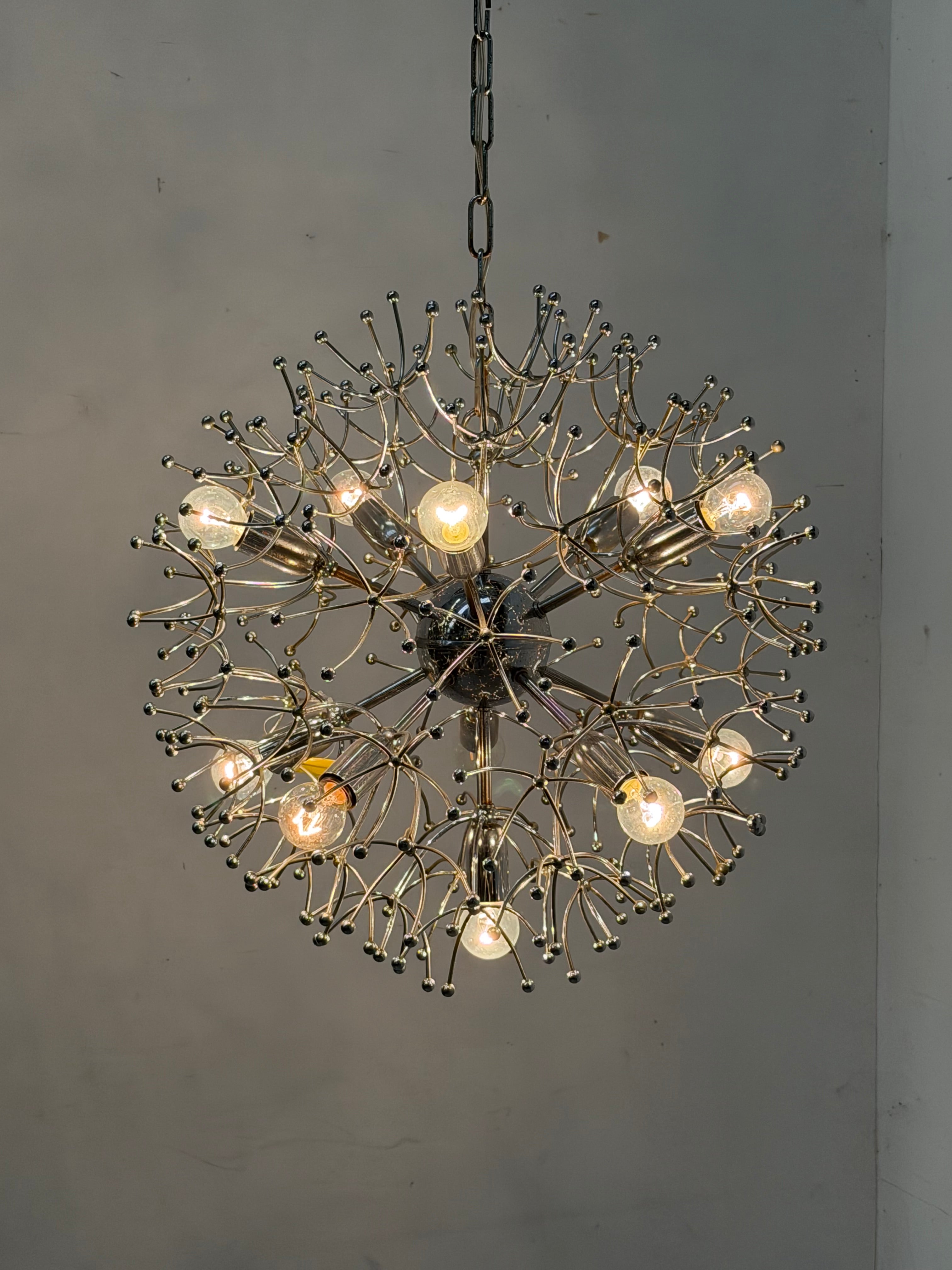 Plafonnier Sputnik vintage – Design étoile chromé