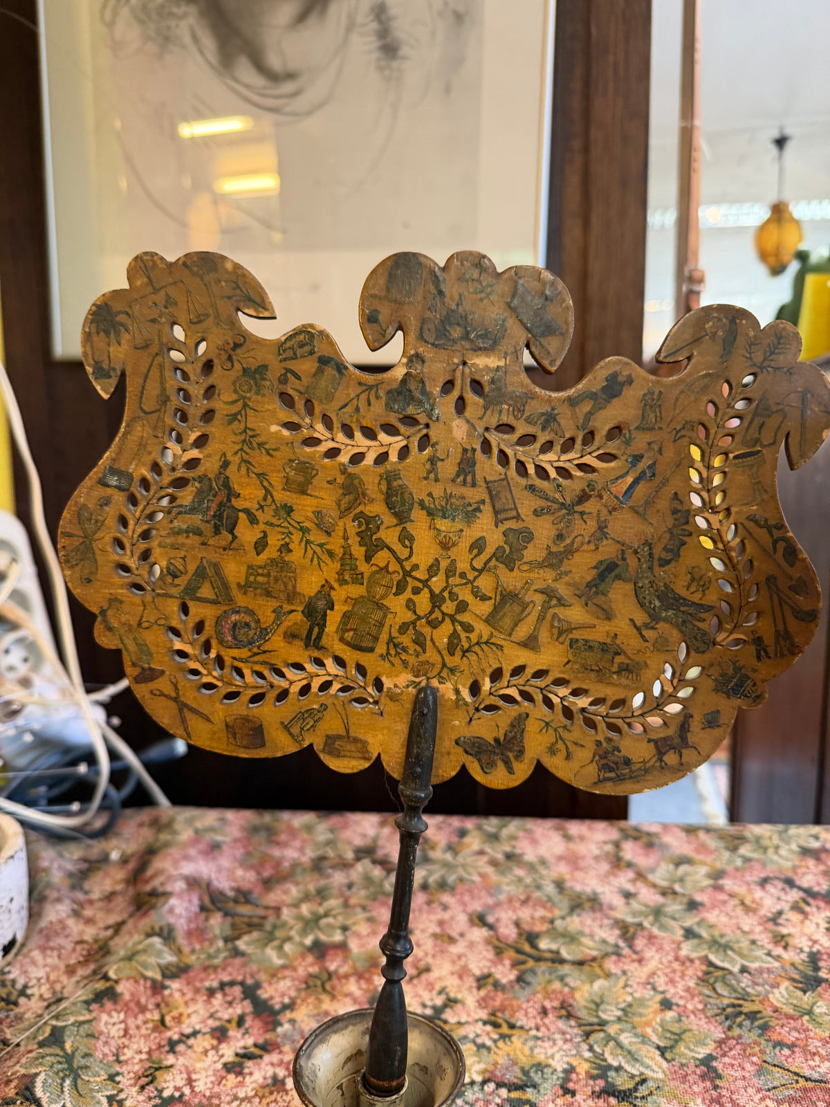 Pair of 19th-Century Fireplace Shields – Black & Gold