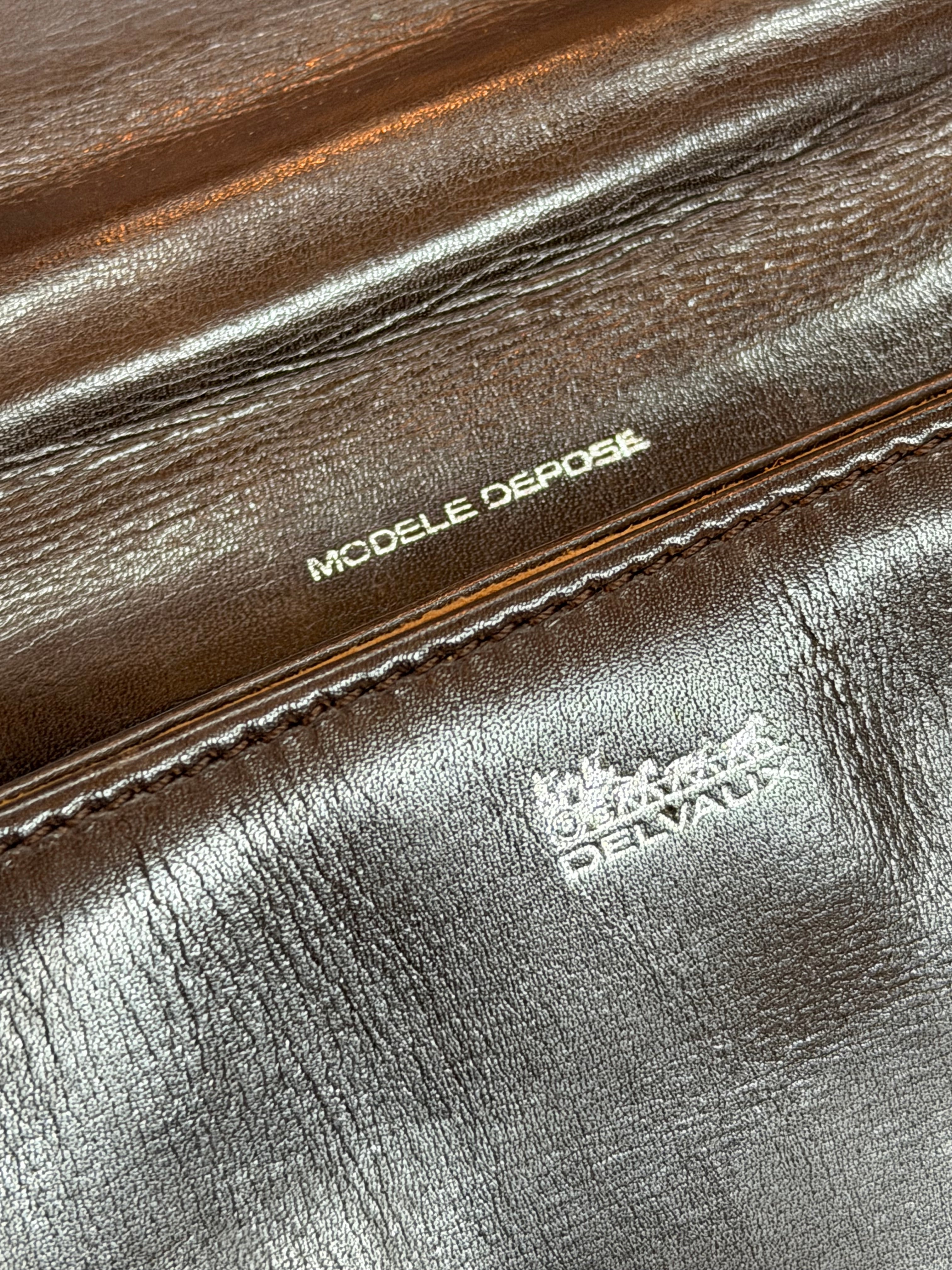 Delvaux Brown Leather Crossbody Bag