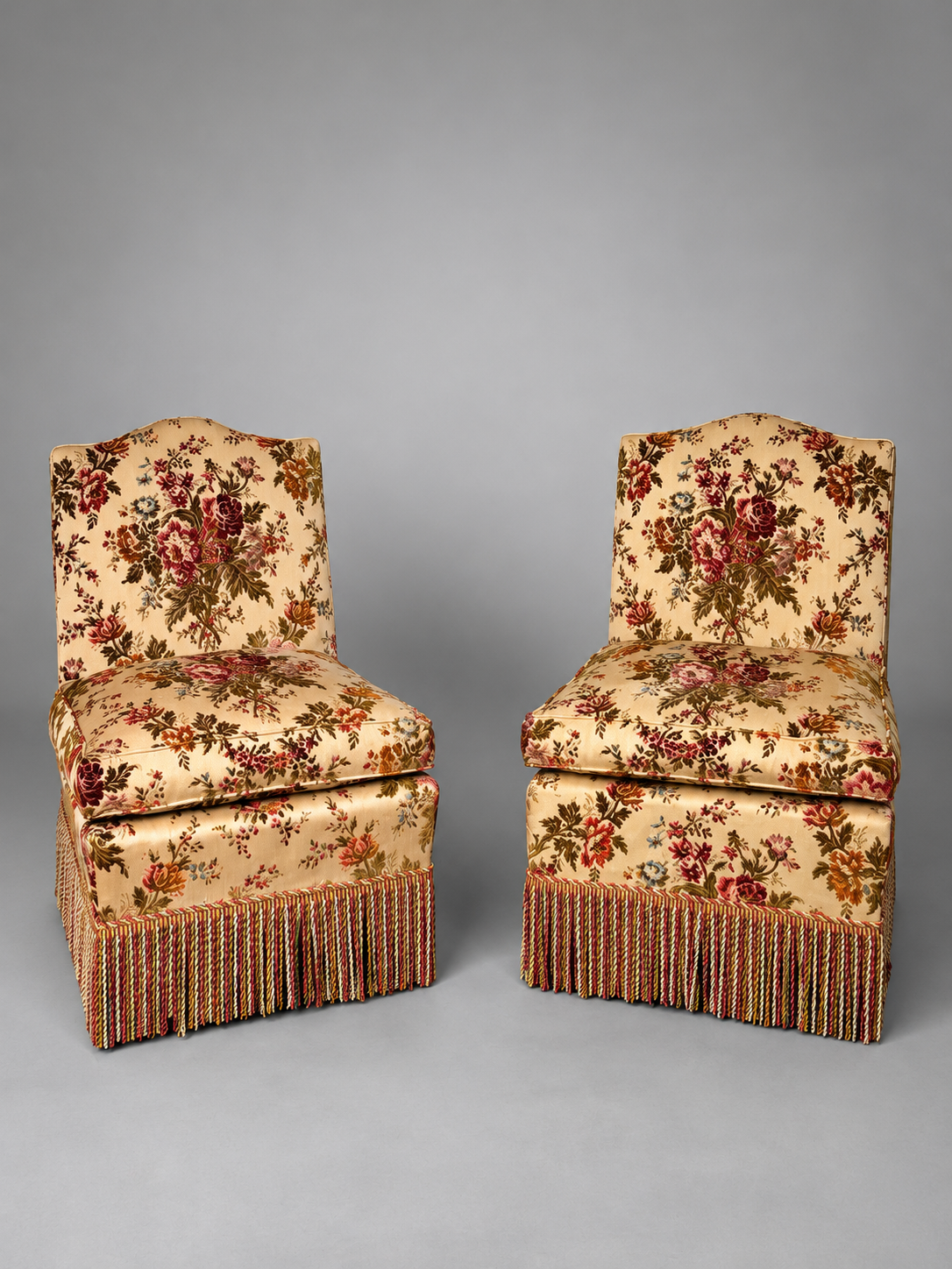 Vintage Floral Upholstered Slipper
