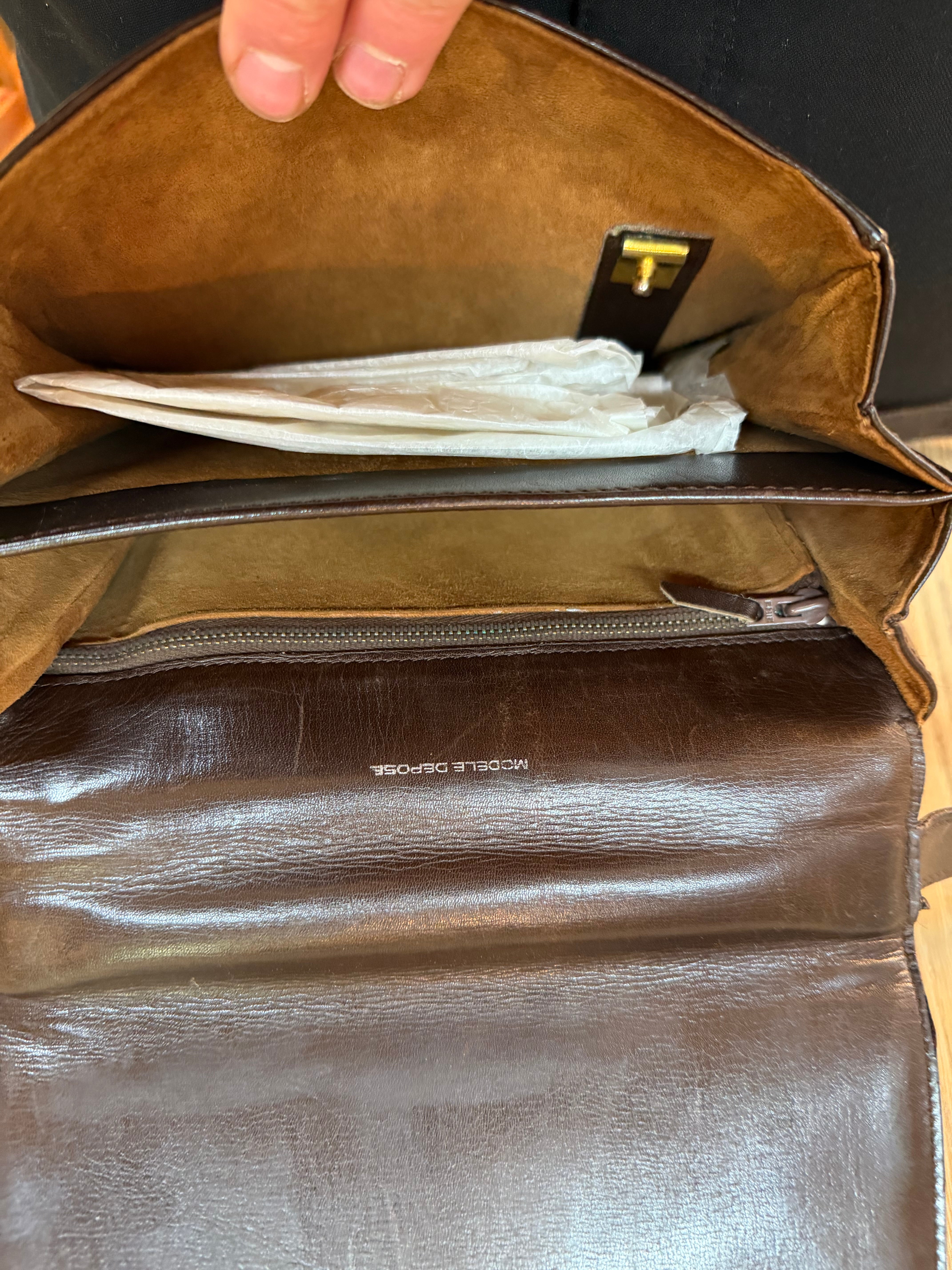 Delvaux Brown Leather Crossbody Bag