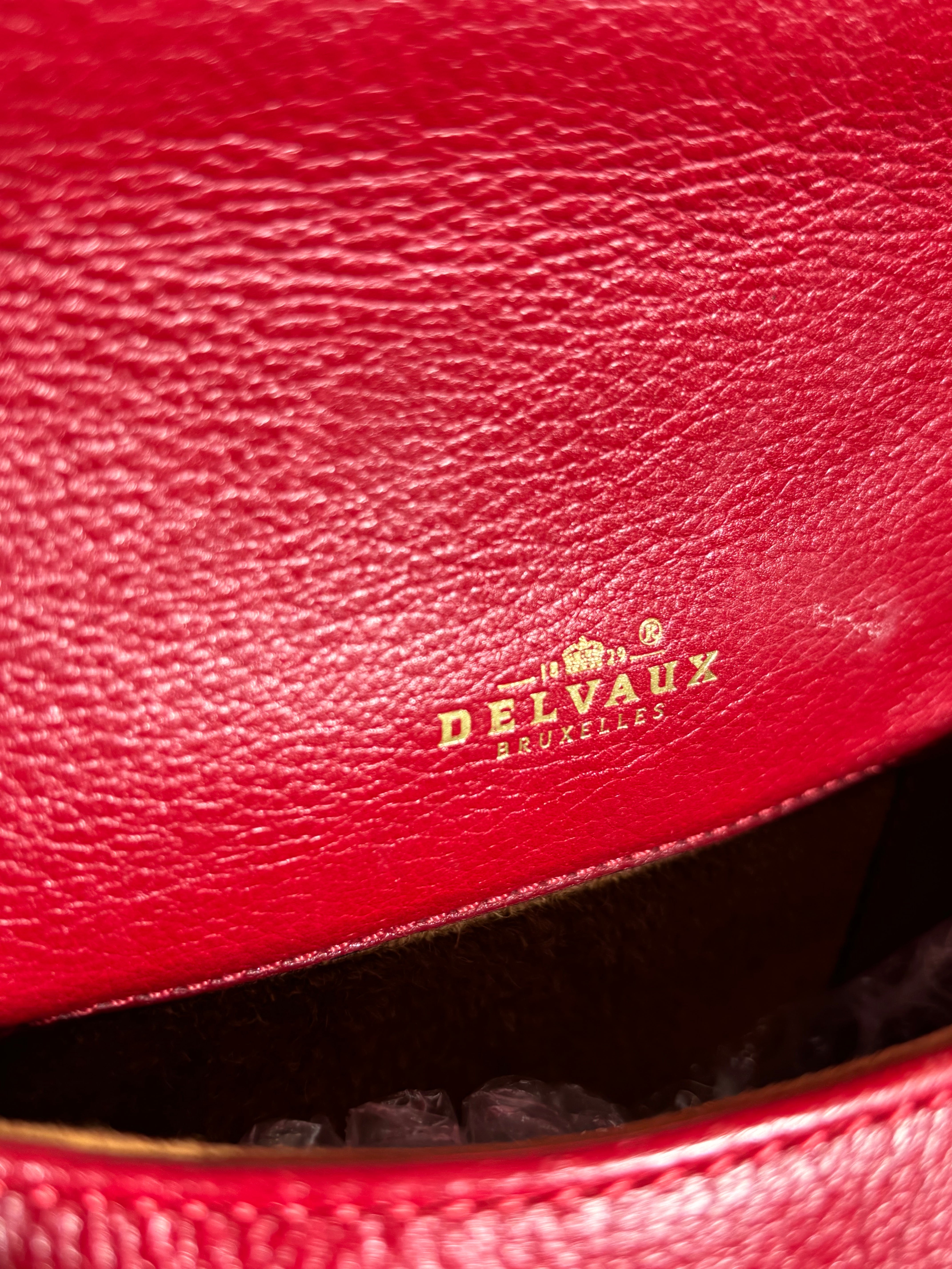 Delvaux red leather shoulder Bag