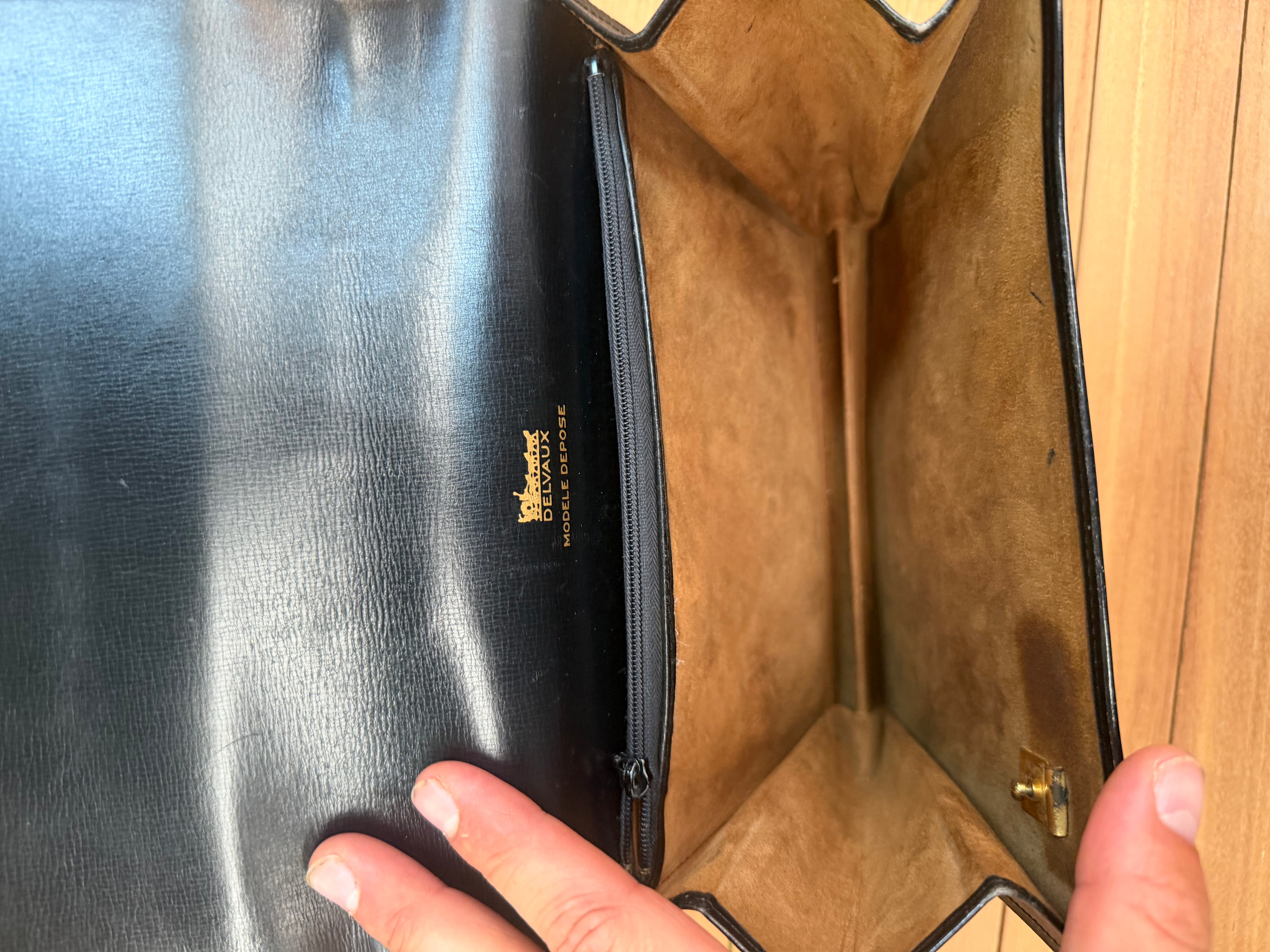 Delvaux “Xylophone” Bag – Black Leather – 24 x 22