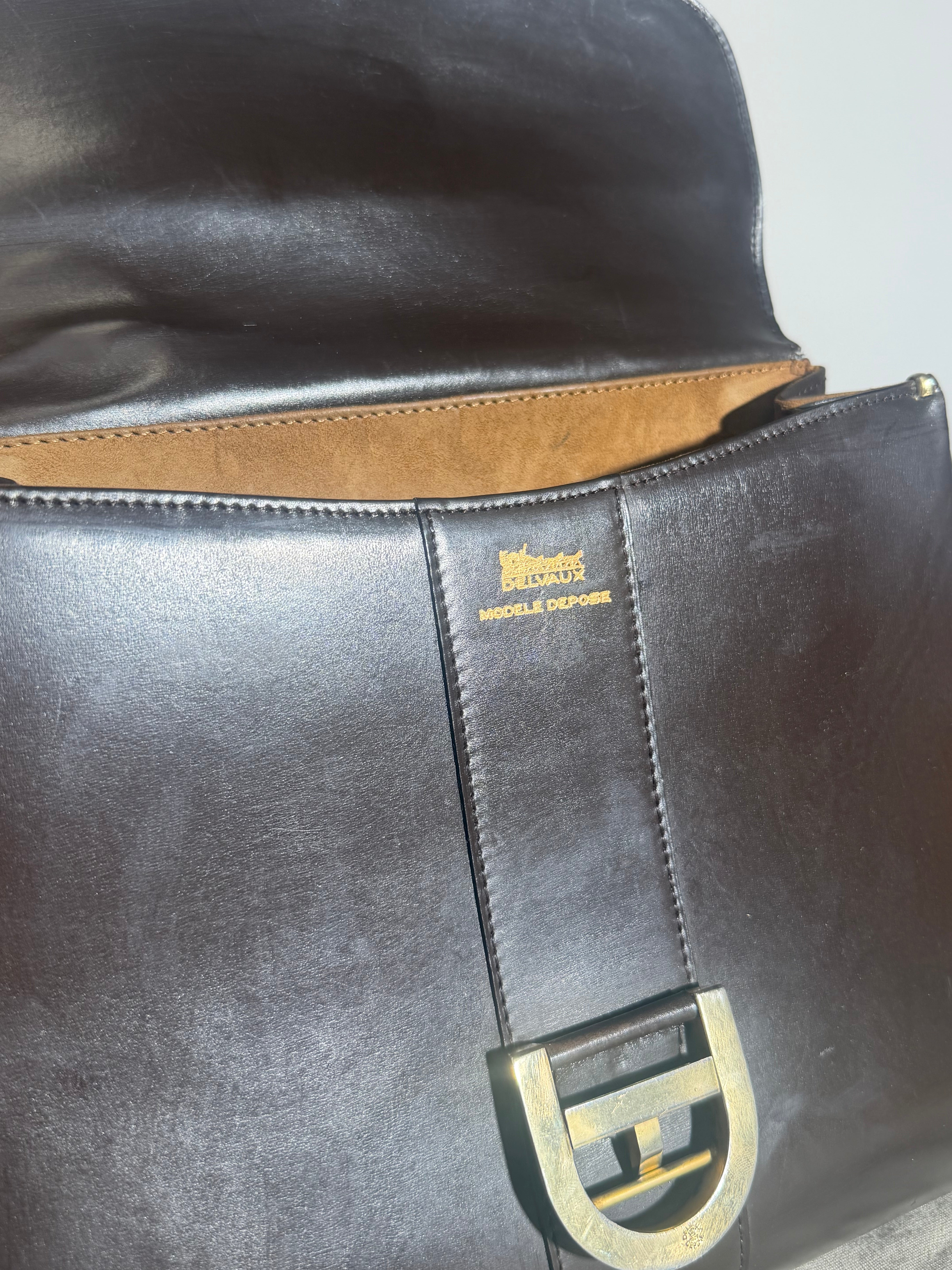 Delvaux Brillant MM Handbag – Chocolate Brown Leather