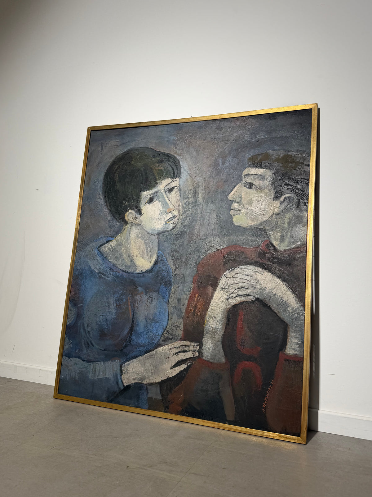 Armand Van Rompaey Large Figurative Painting, Belgian Modernism