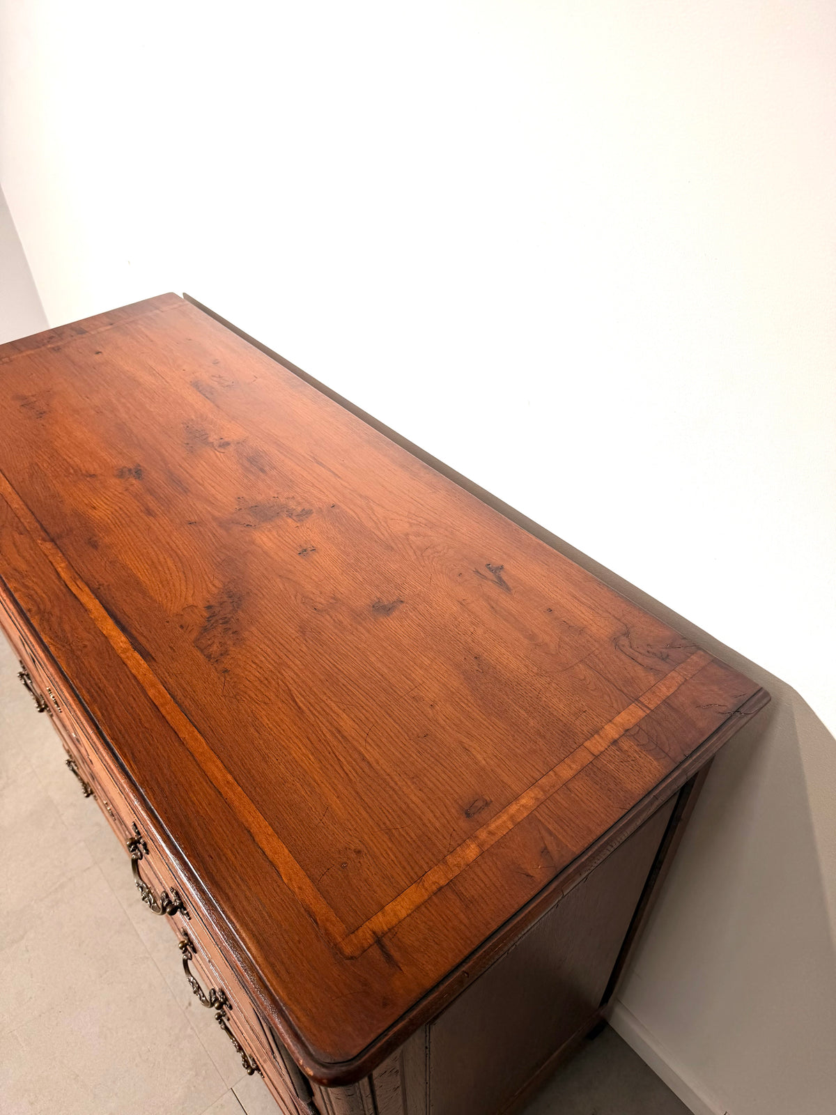 Antique Oak Three-Drawer Chest of Drawers
