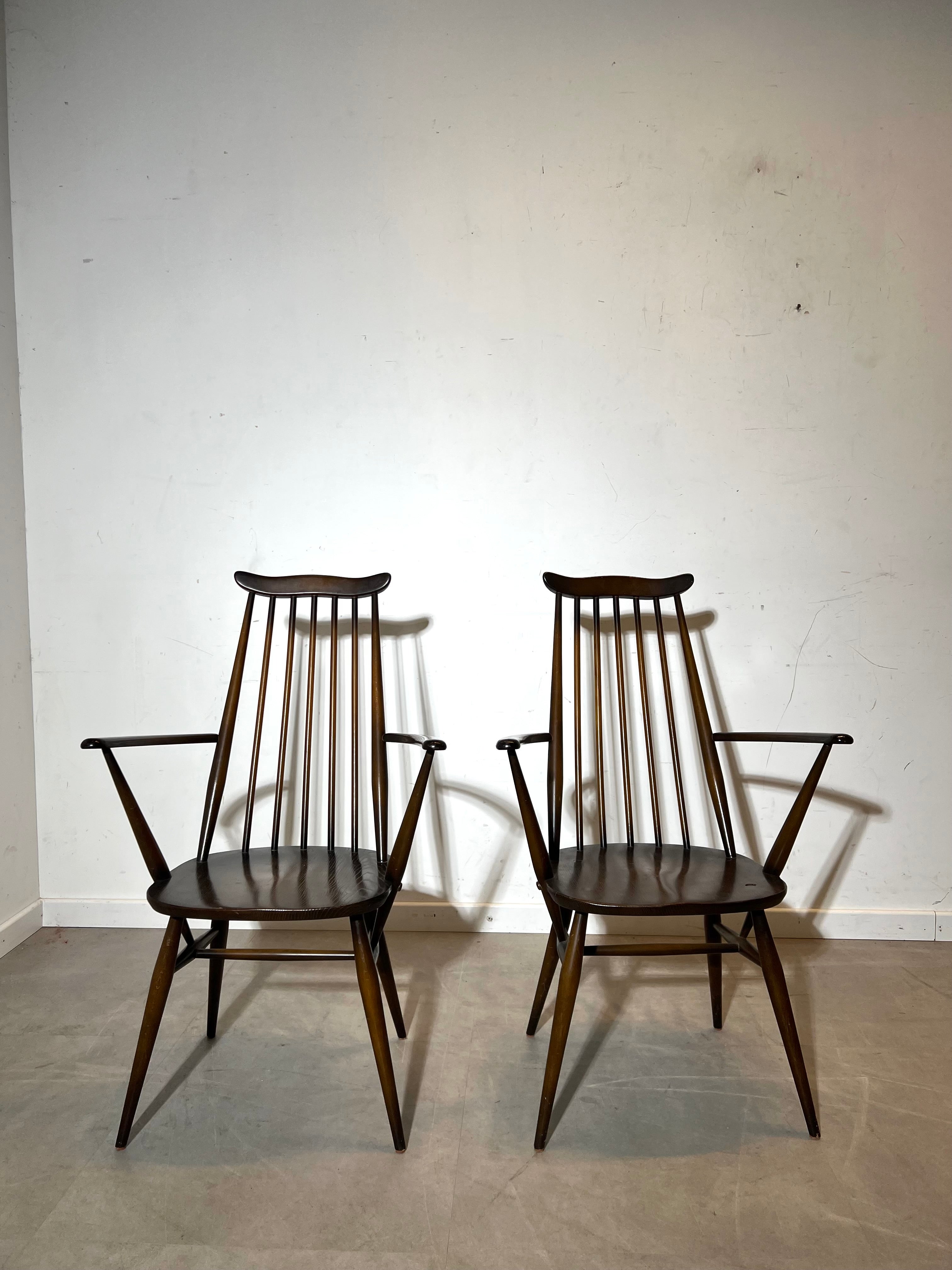 Set of 6 Vintage Ercol Dining Chairs