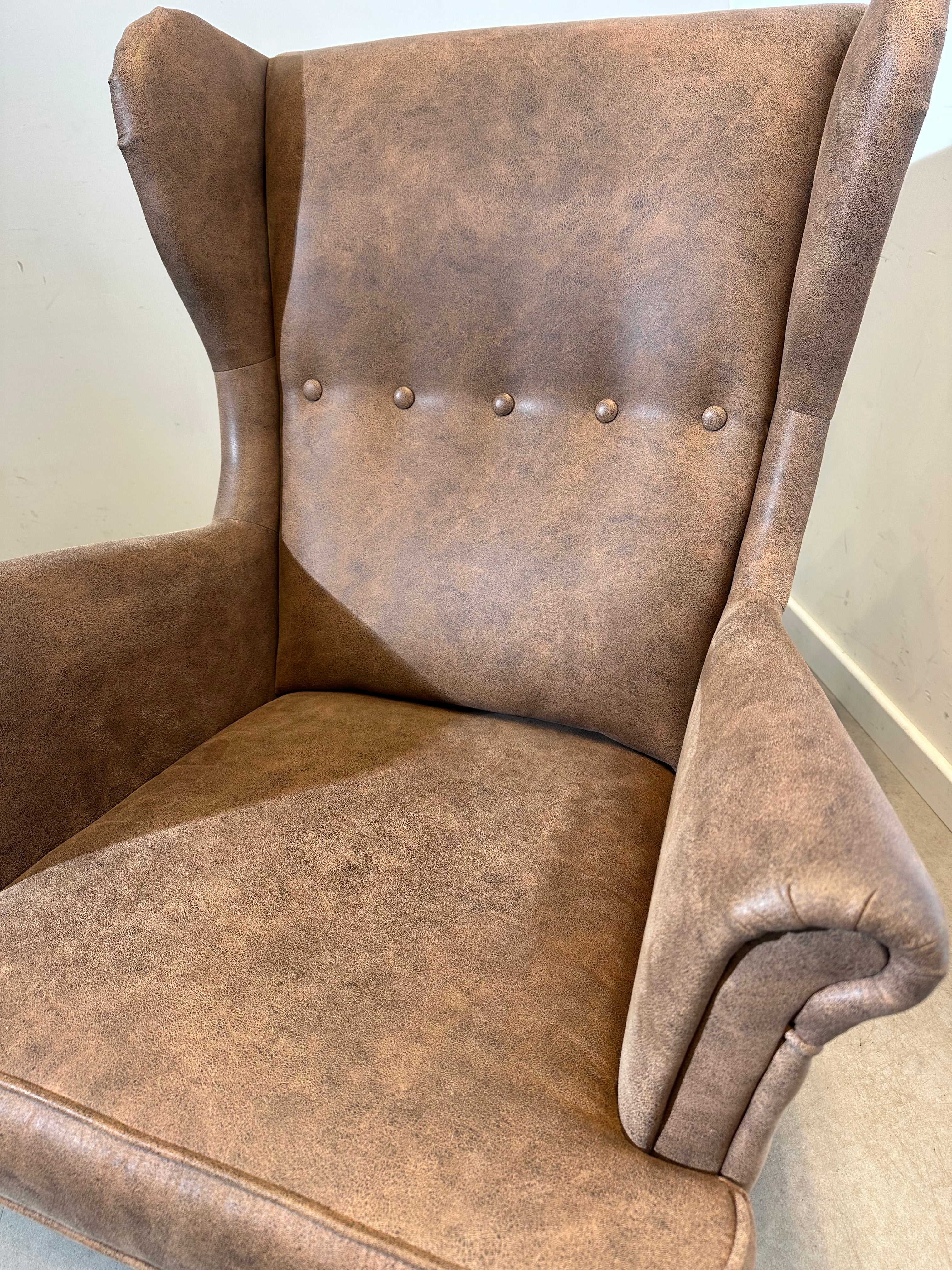 IKEA Wingback Armchair + Ottoman