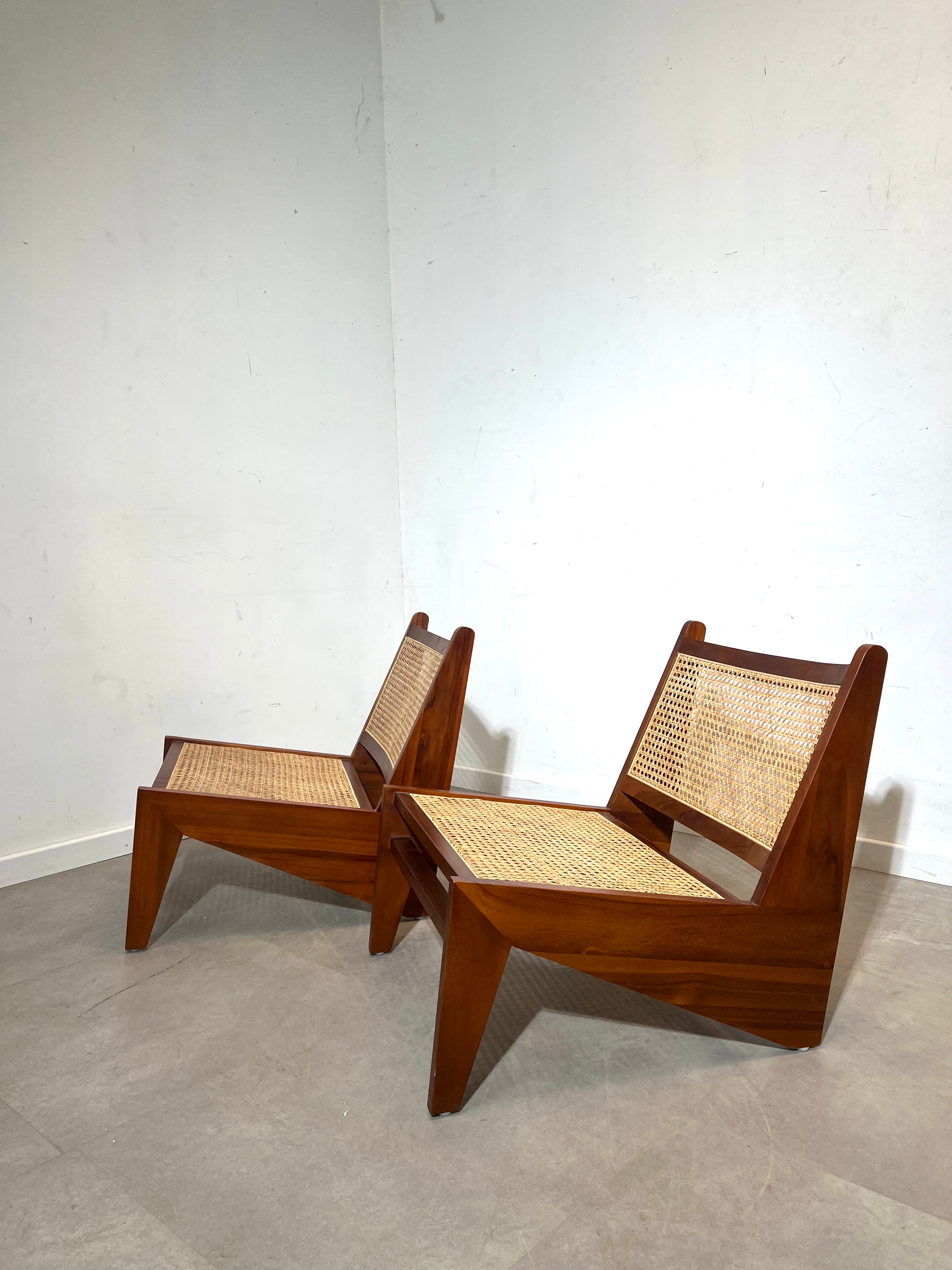 Kangaroo Lounge Chair In Teak & Rattan