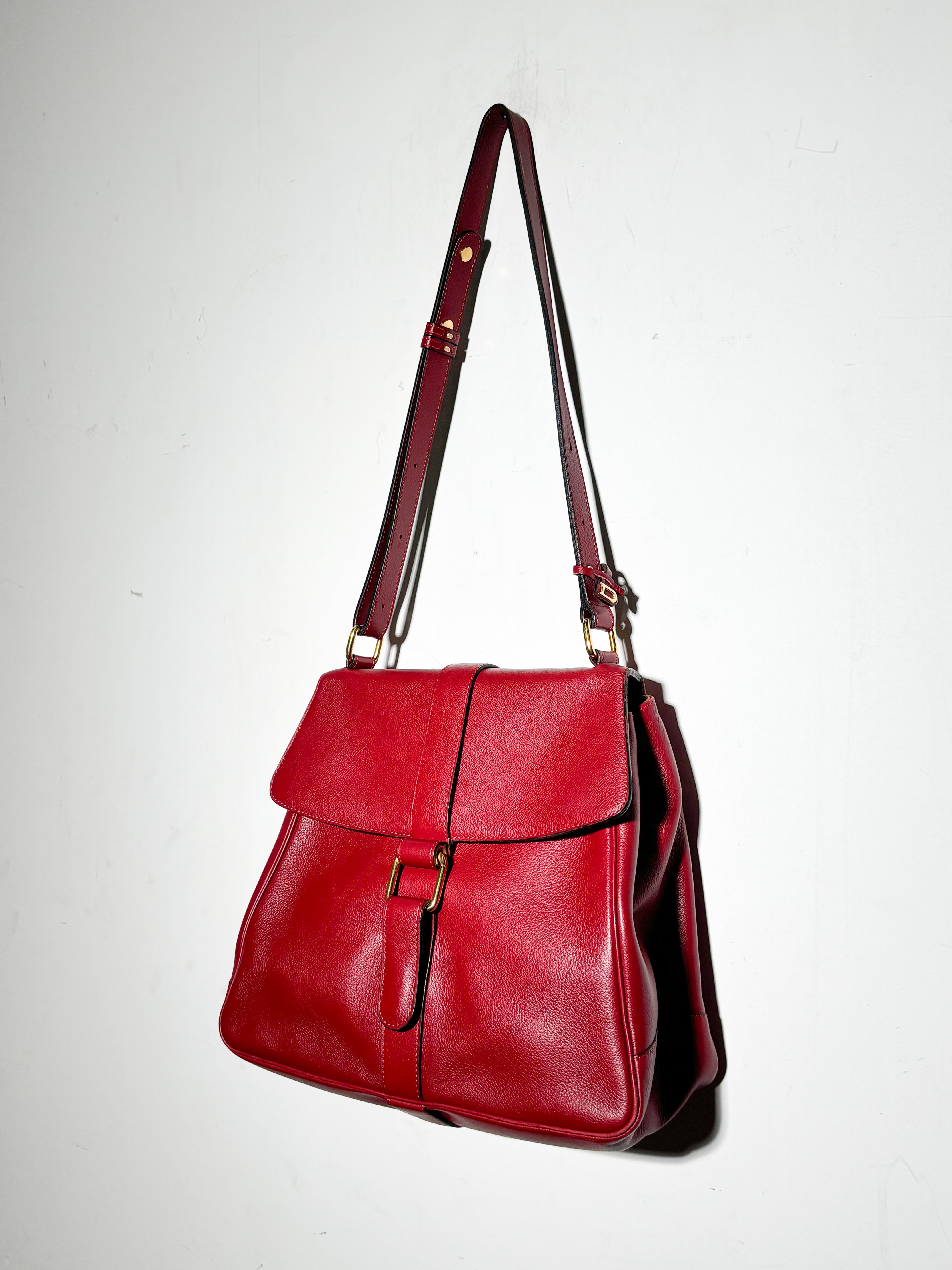 Delvaux red leather shoulder Bag