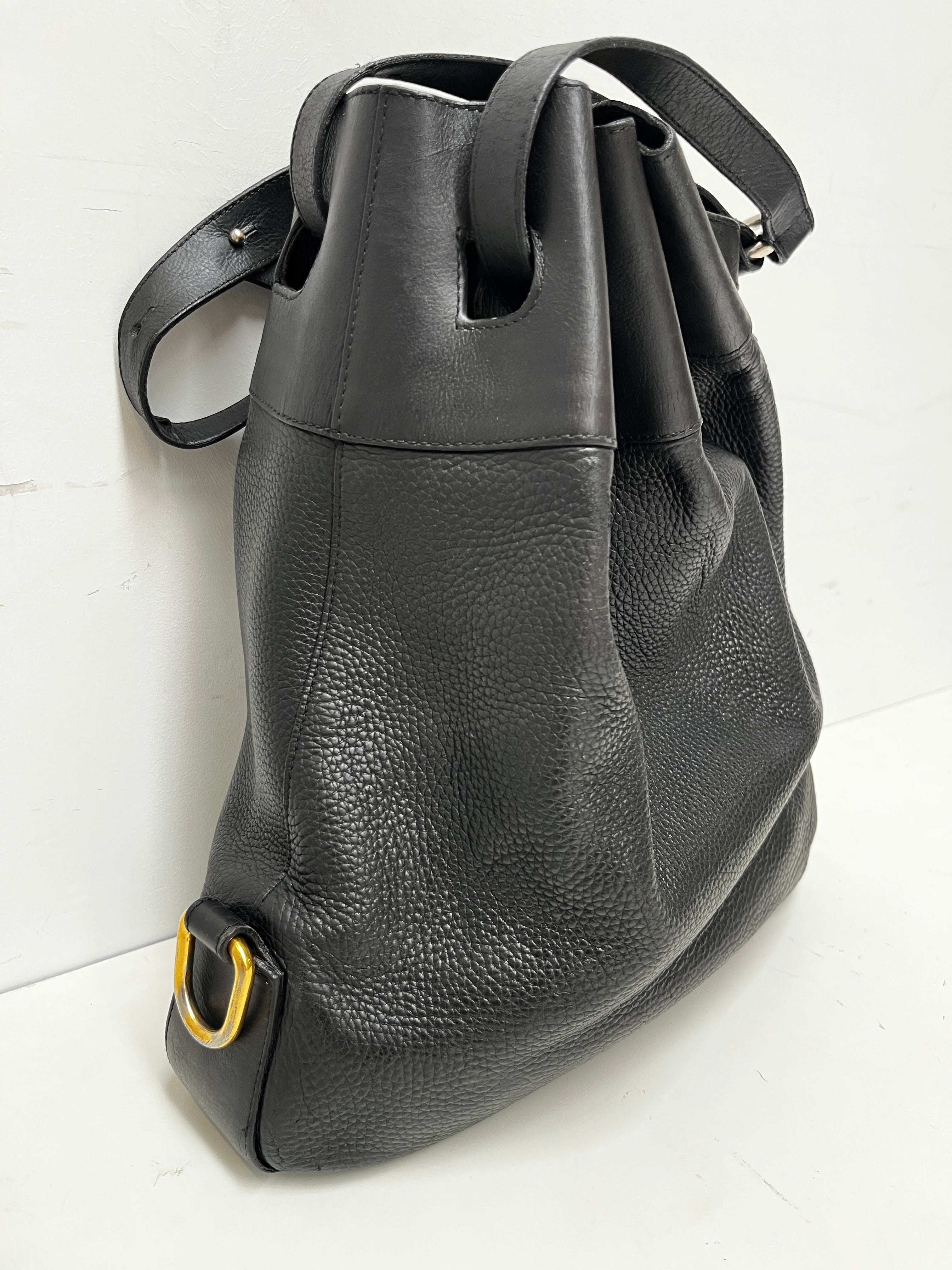 Delvaux black catogan trotteur bag