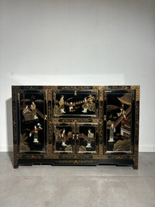 Oriental handpainted cabinet