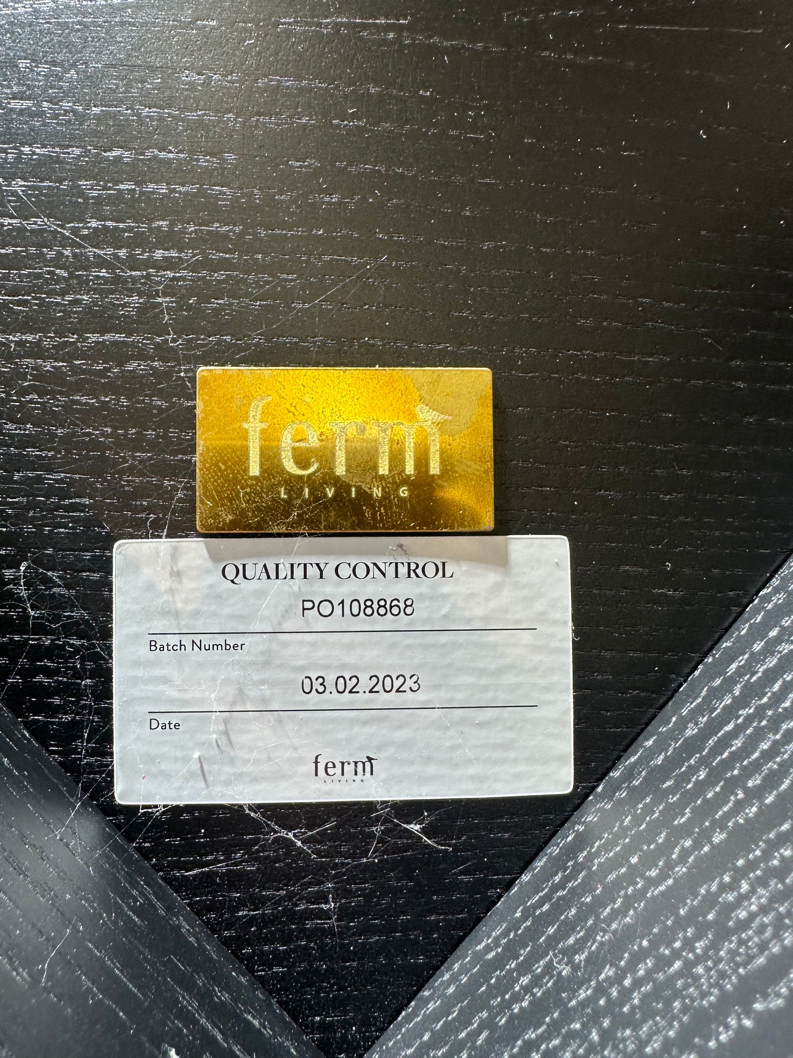 Ferm Living – Set of Six Black Wooden Dining Chairs