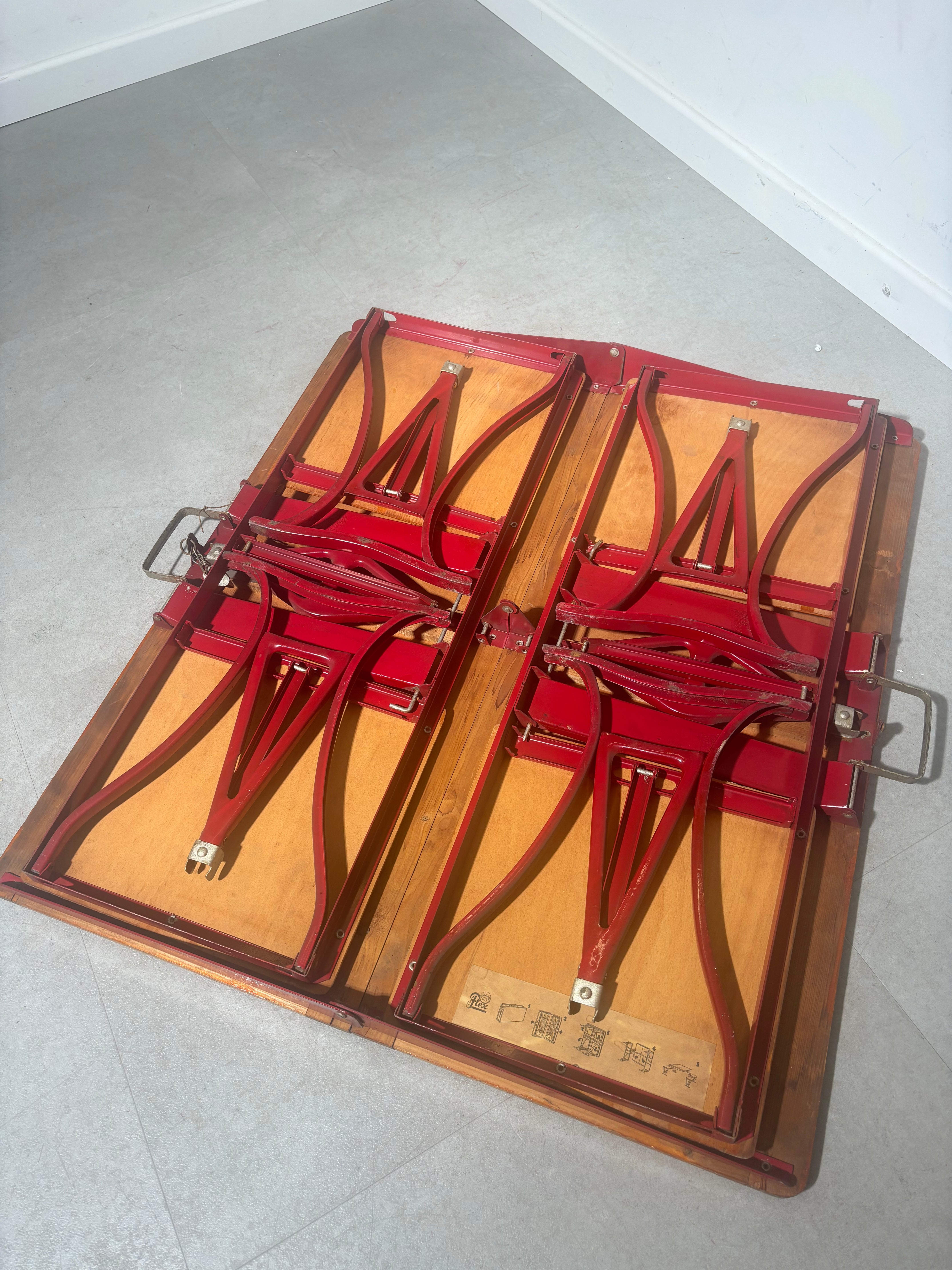 Vintage folding camping table by “Flex”