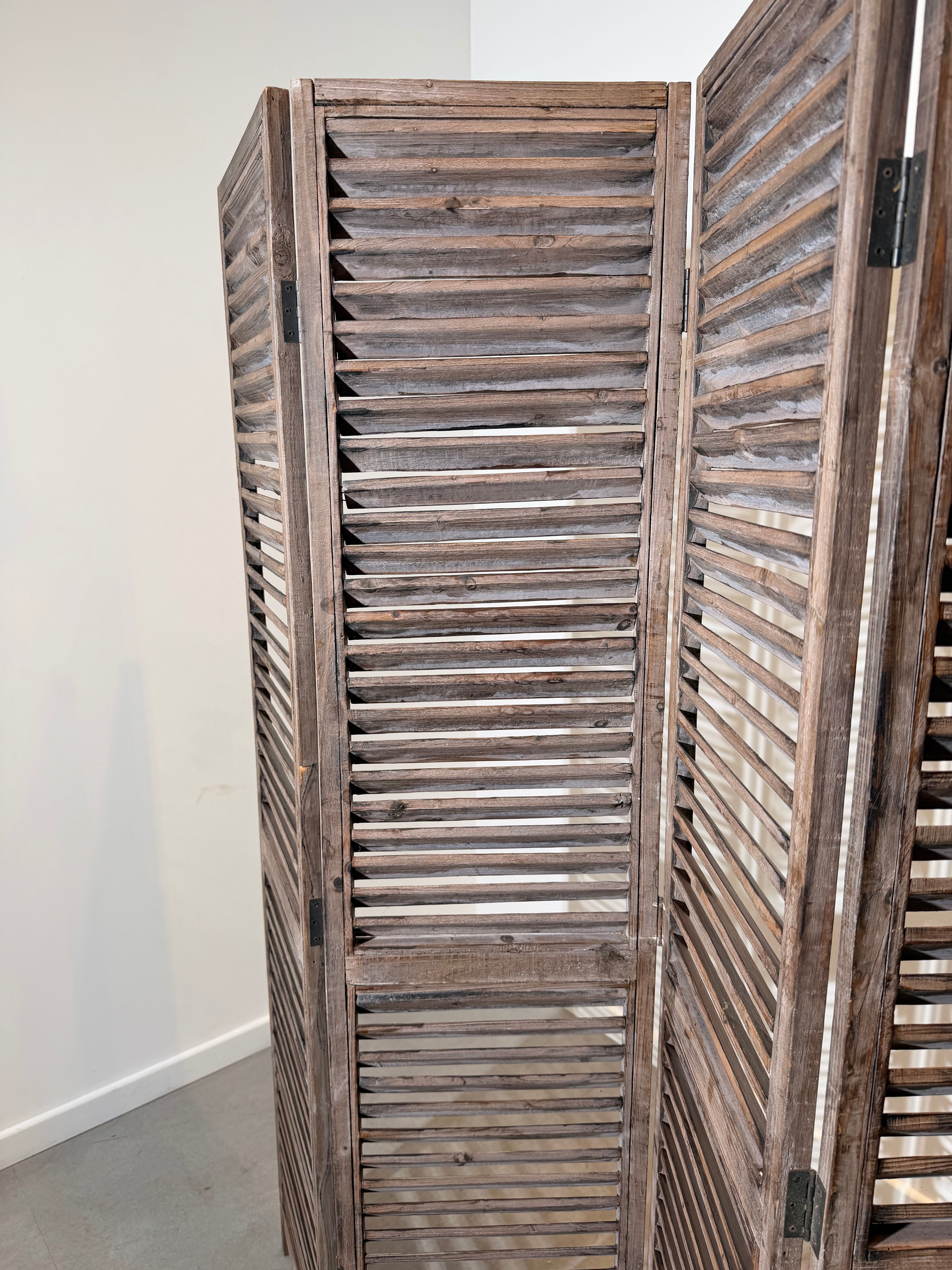 Wooden Louvered Room Divider